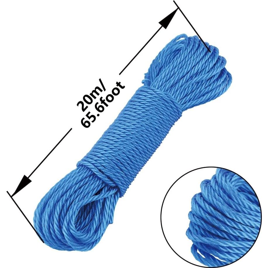 Cuerda de Nylon Trenzada 20 m Tiiyee para Camping y Ropa