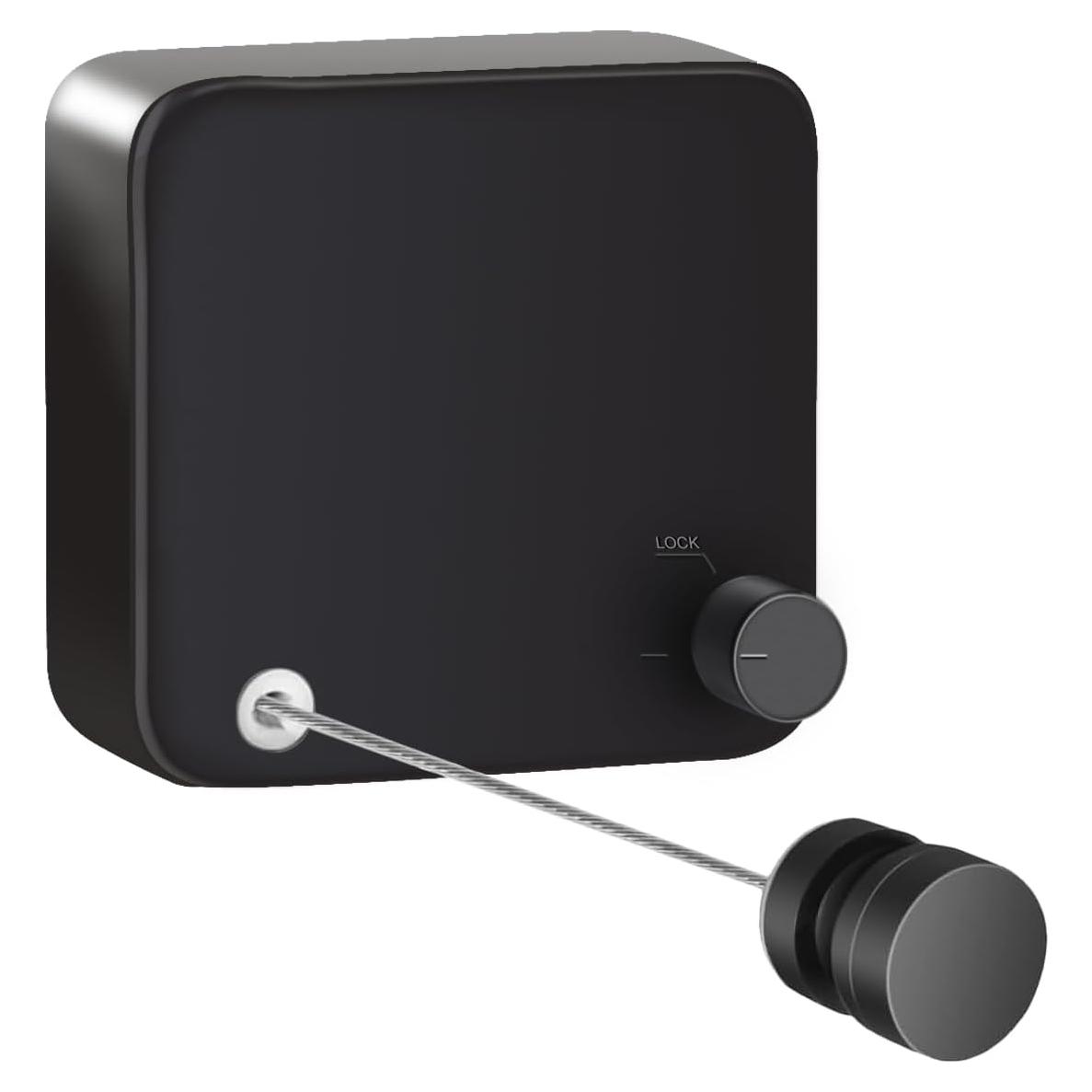 Tendedero Retráctil JIAYIGOOD 4.2m Montado en Pared Negro