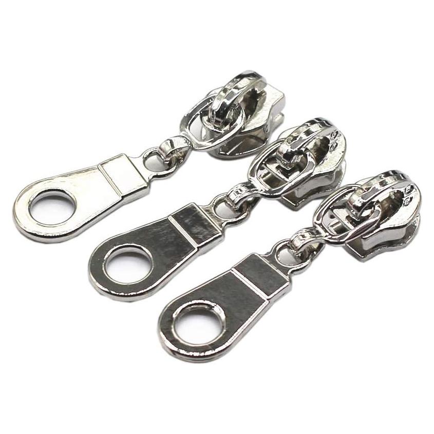 Tiradores de Cremallera YaHoGa 50PCS #5 Plateados Brillantes