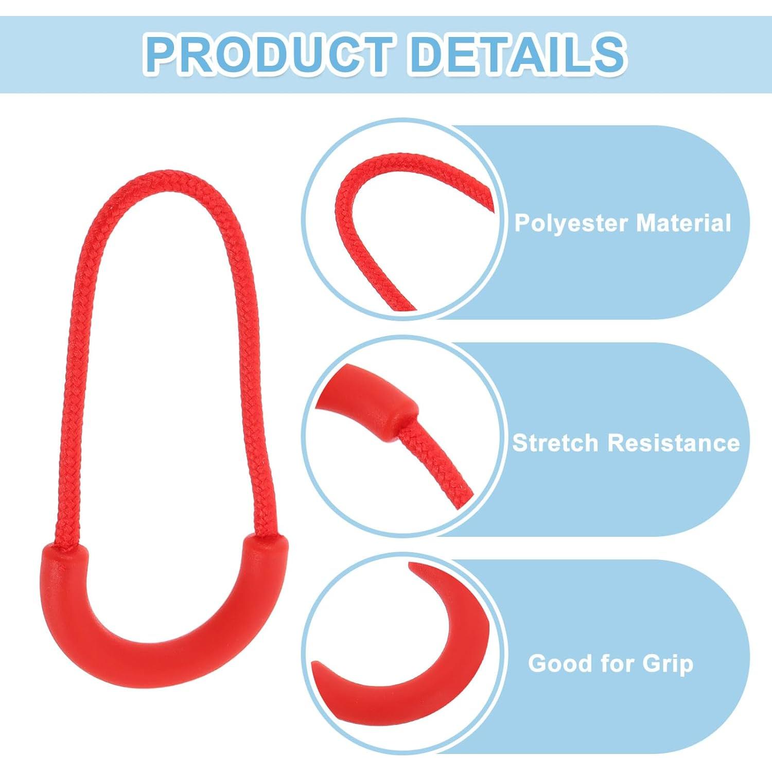 Tiradores de Cremallera uxcell 8Pcs Rojo 63.5mm Reemplazo