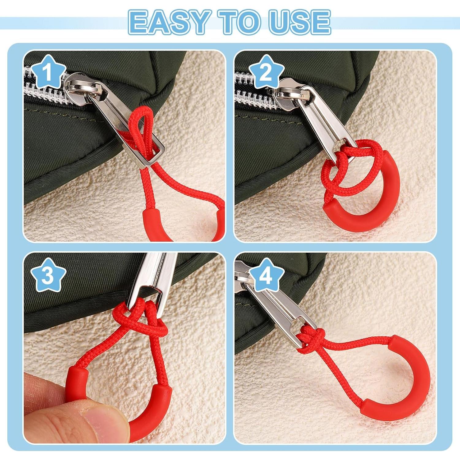 Tiradores de Cremallera uxcell 8Pcs Rojo 63.5mm Reemplazo