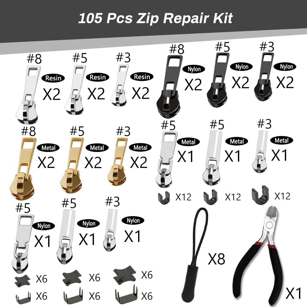 Kit de Reparación de Cremalleras 105 Piezas Eagle Smart Tech