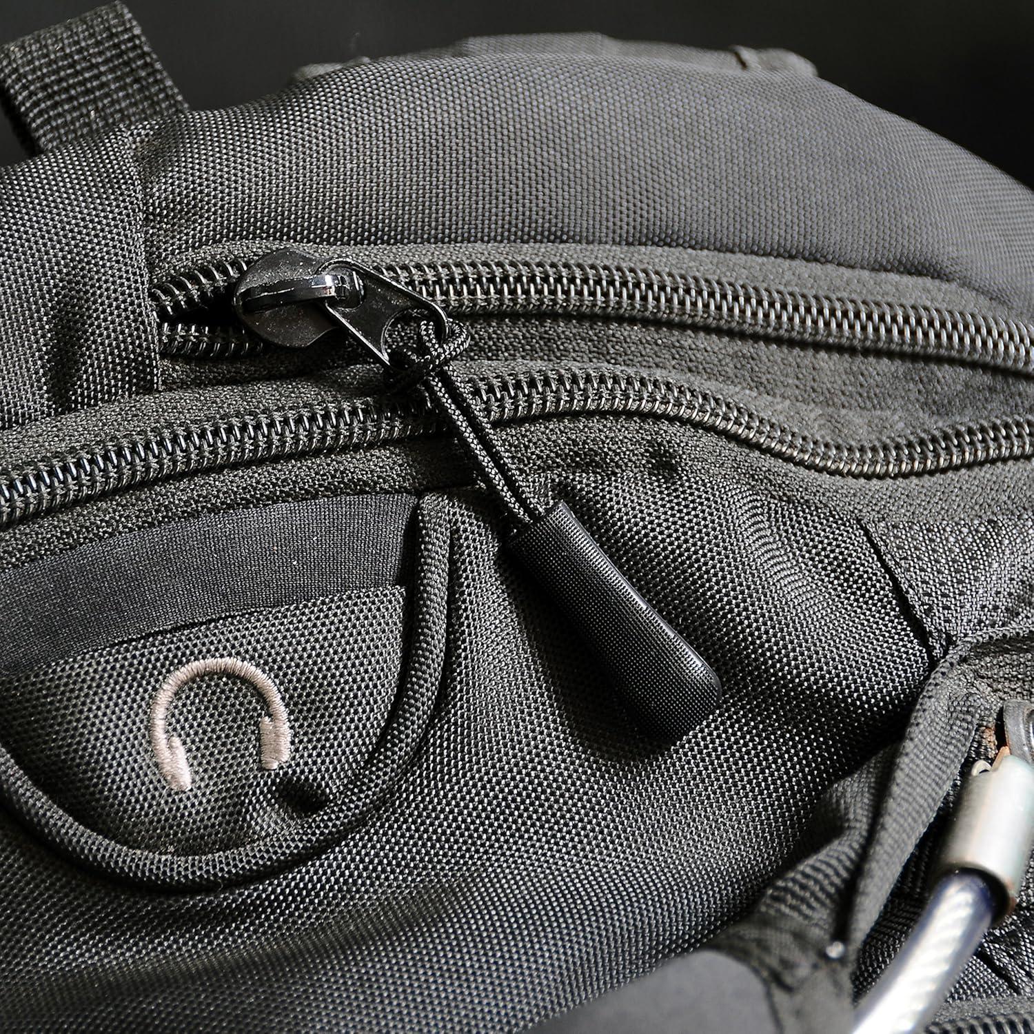 Tiradores de Cremallera Wisdompro 12 Pcs Negro Antideslizante