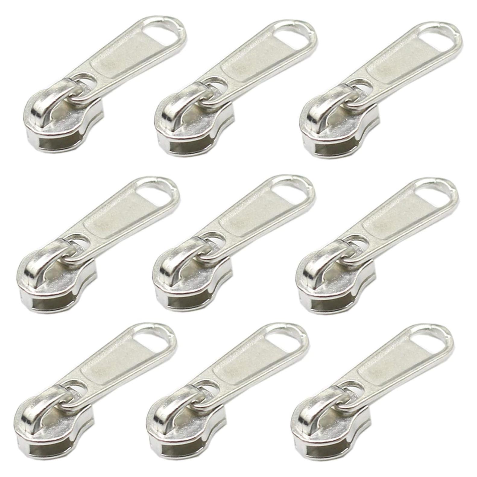 Tiradores Plateados YaHoGa 50PCS para Cremalleras Nylon #5