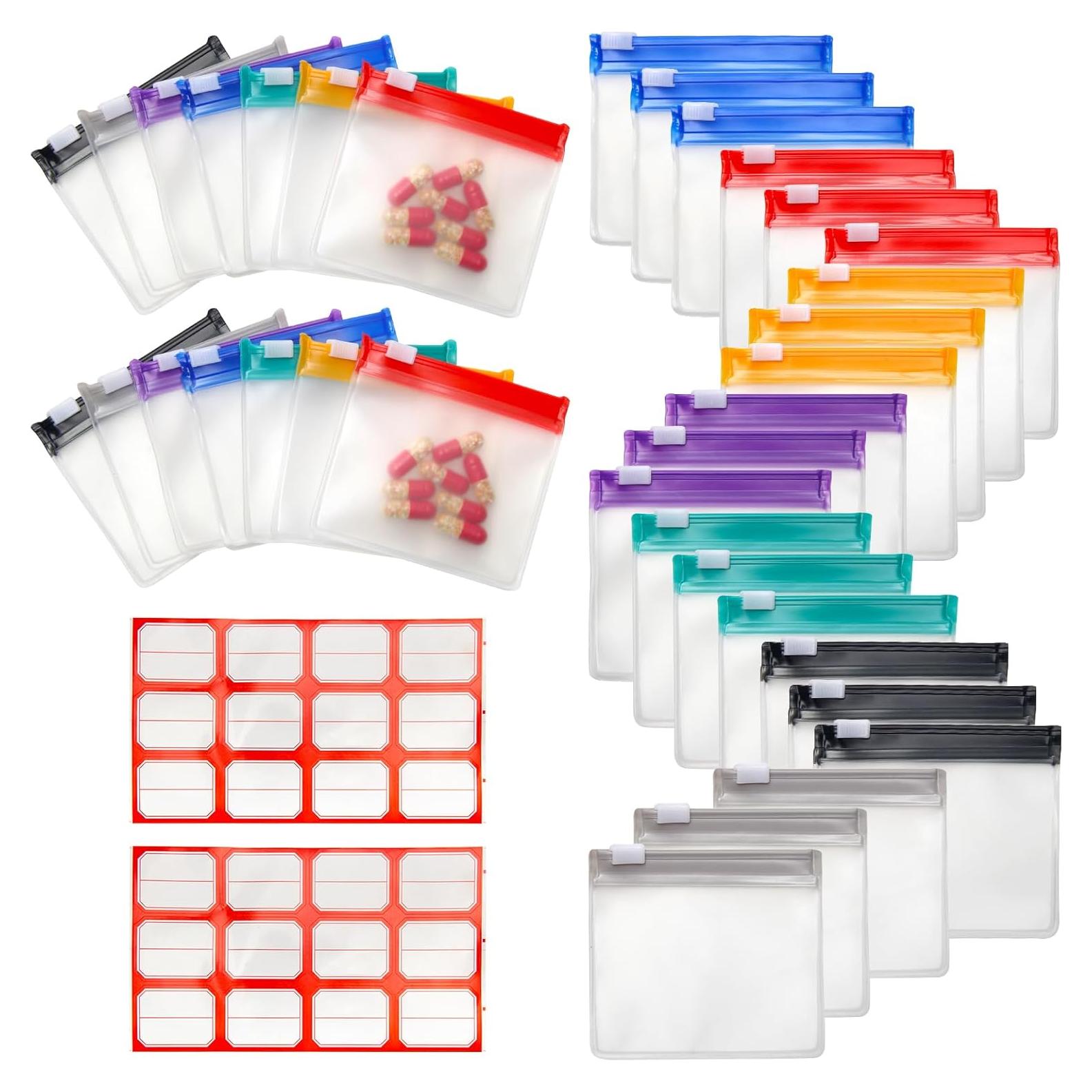 Set 35 Bolsas de Píldoras Reutilizables Windspeed con Etiquetas