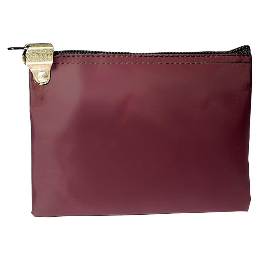 Bolsa de Medicamentos BankSupplies Burdeos 20.32x13.97 cm con Cerradura