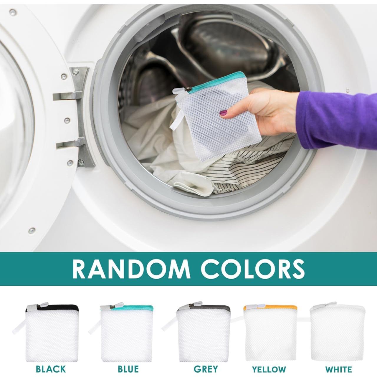 6 Bolsas de Lavandería AOKWAWALIY con Cremallera 12x12cm