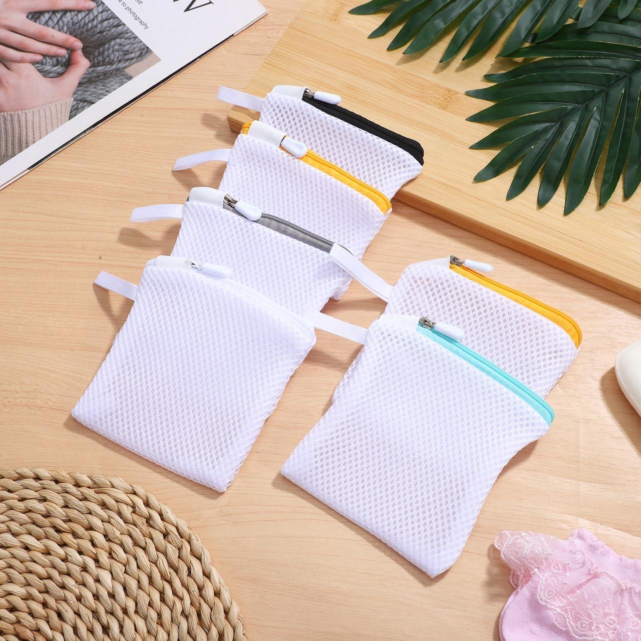 6 Bolsas de Lavandería AOKWAWALIY con Cremallera 12x12cm