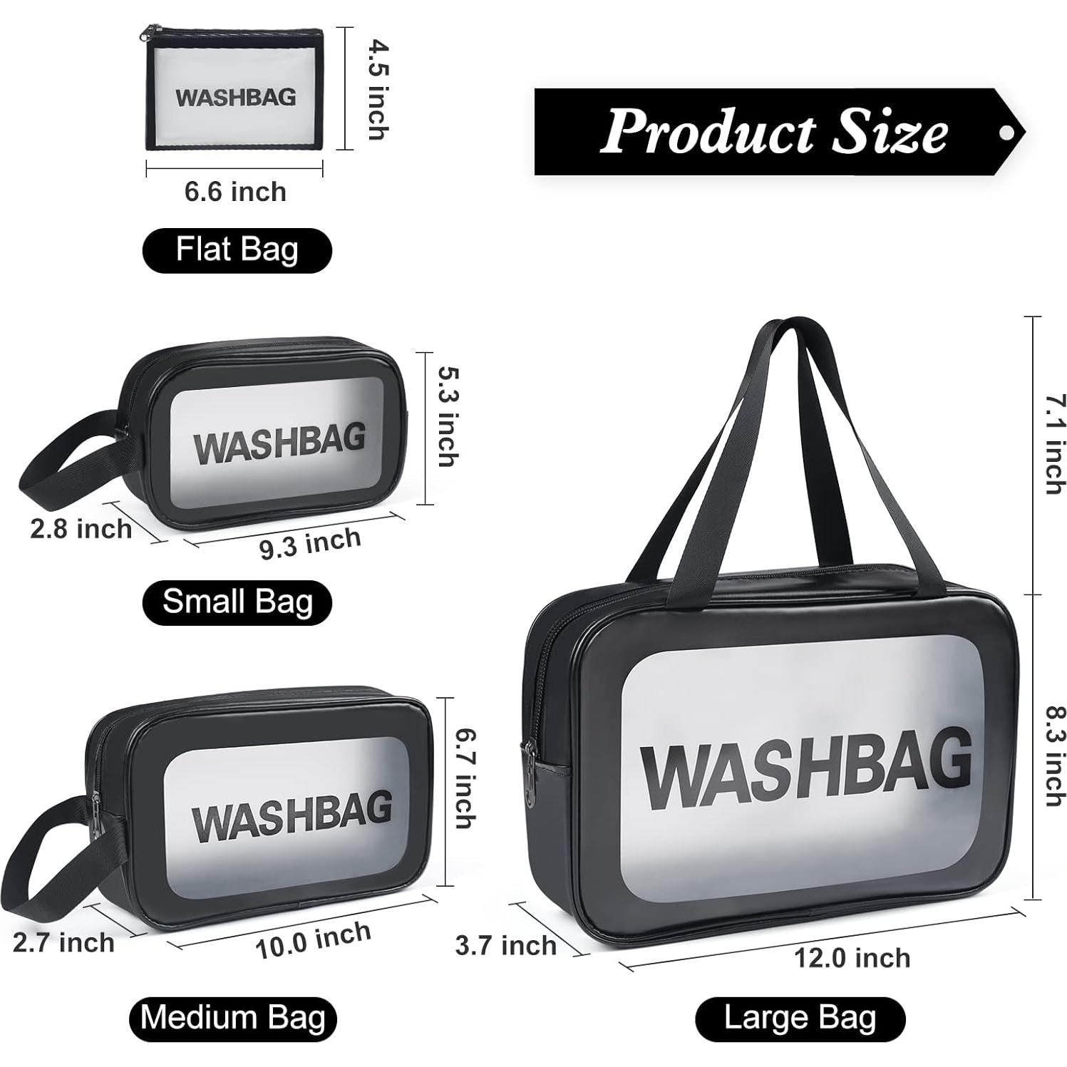 Set de 4 Bolsas de Aseo YuanCheng PU Impermeables para Viajes