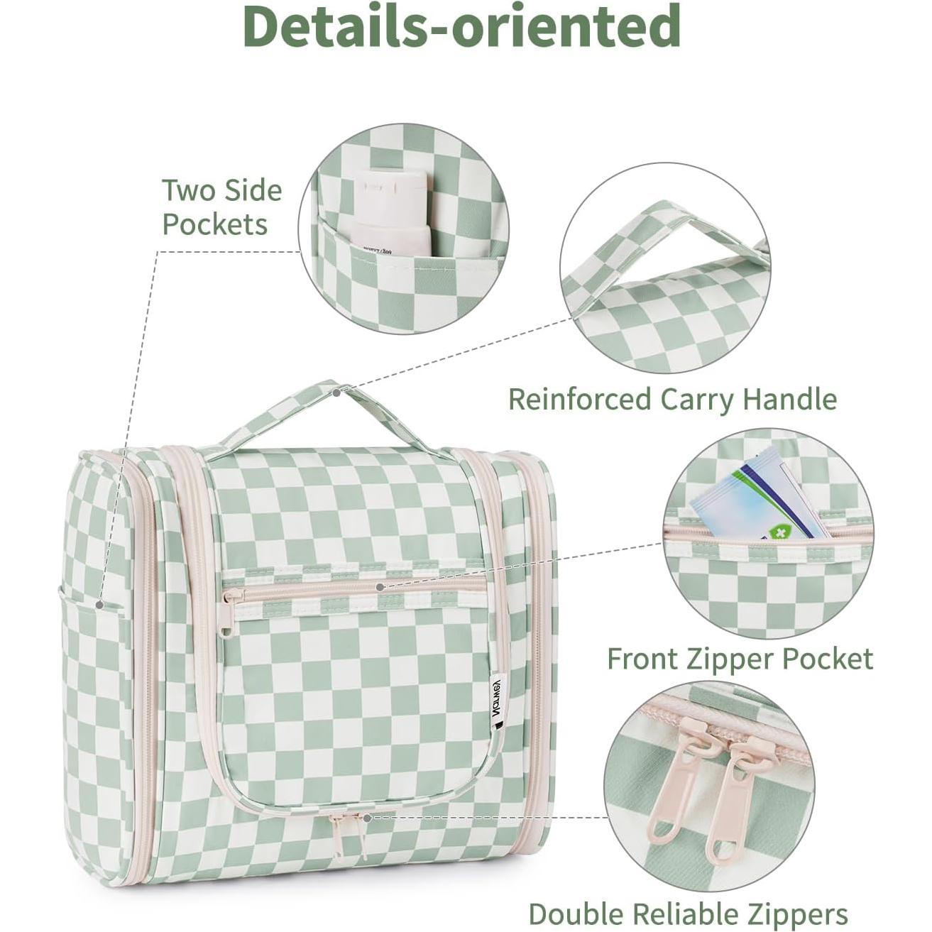 Bolsa de Aseo Colgante Narwey Grande Verde Menta 25.5x25.5x13 cm