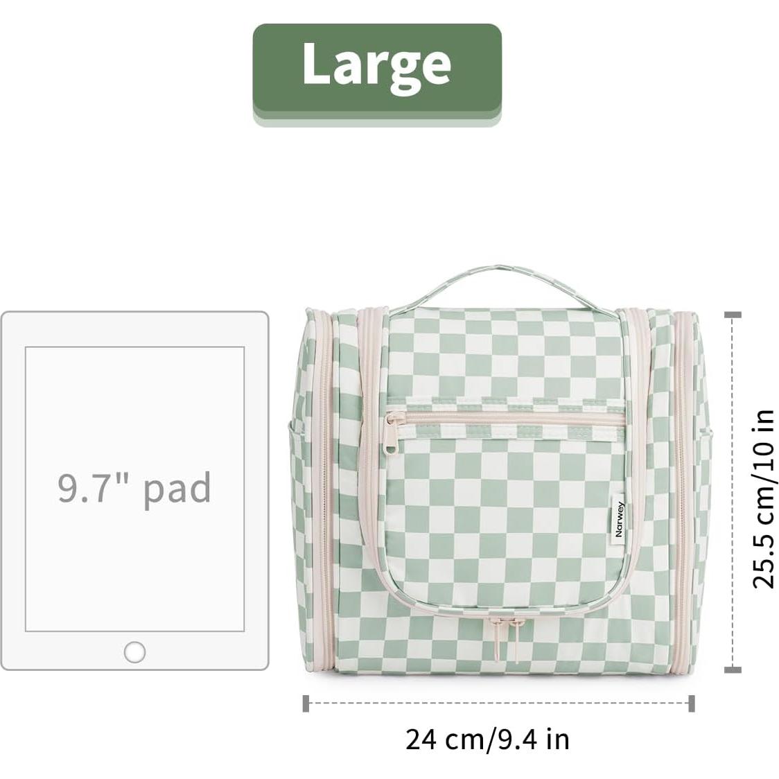 Bolsa de Aseo Colgante Narwey Grande Verde Menta 25.5x25.5x13 cm