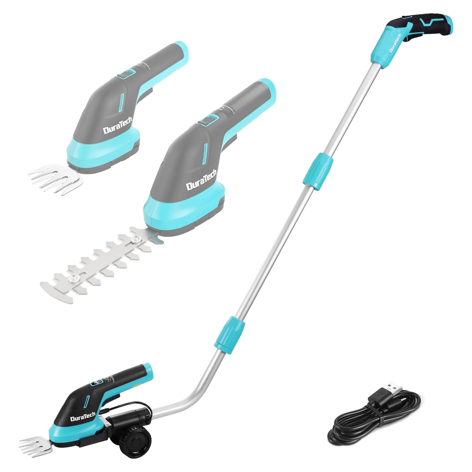 Cortadora de Setos Inalámbrica DURATECH 3-en-1 3.6V con Poste 127 cm