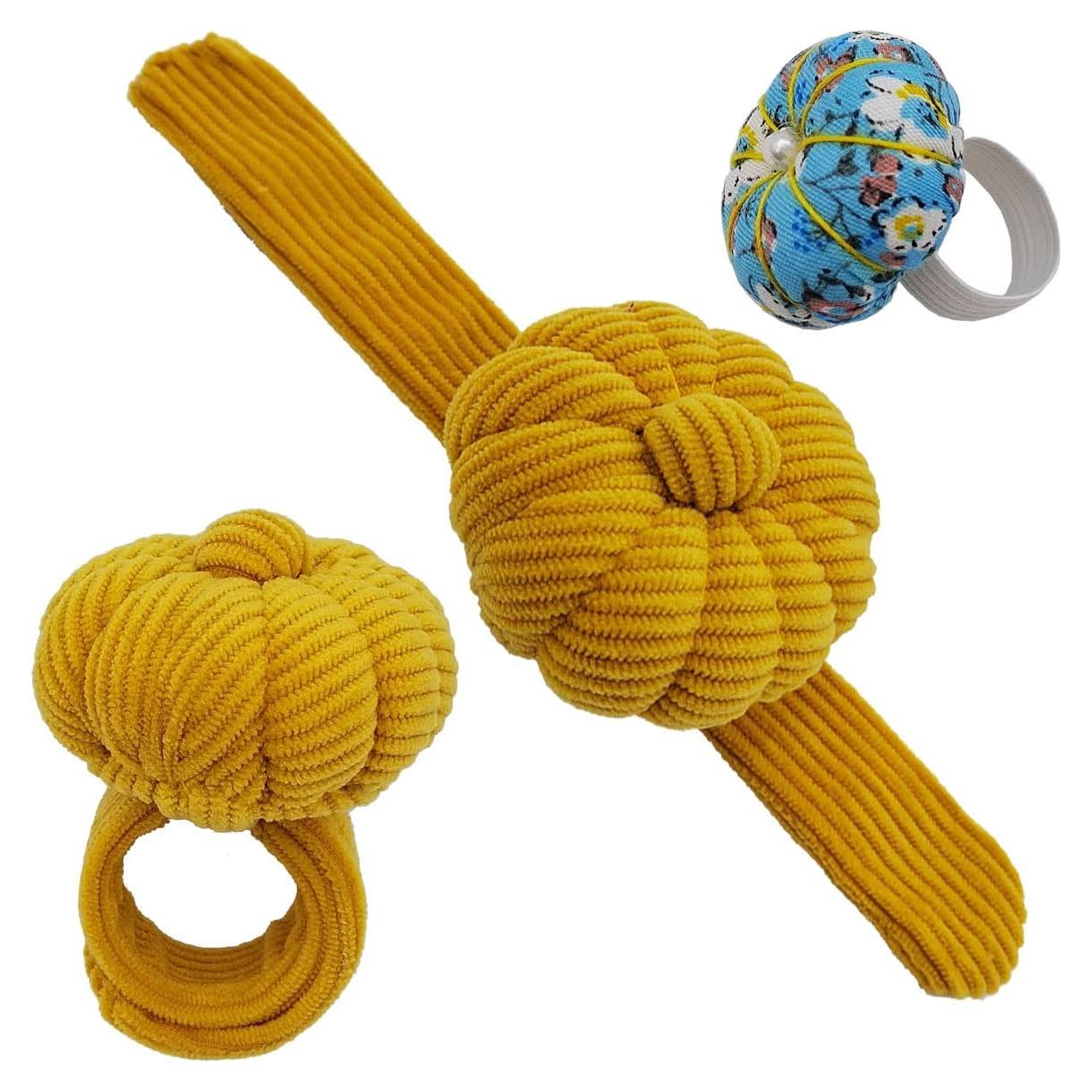 Almohadilla de Agujas para Muñeca y Dedo MEMFISH Amarilla