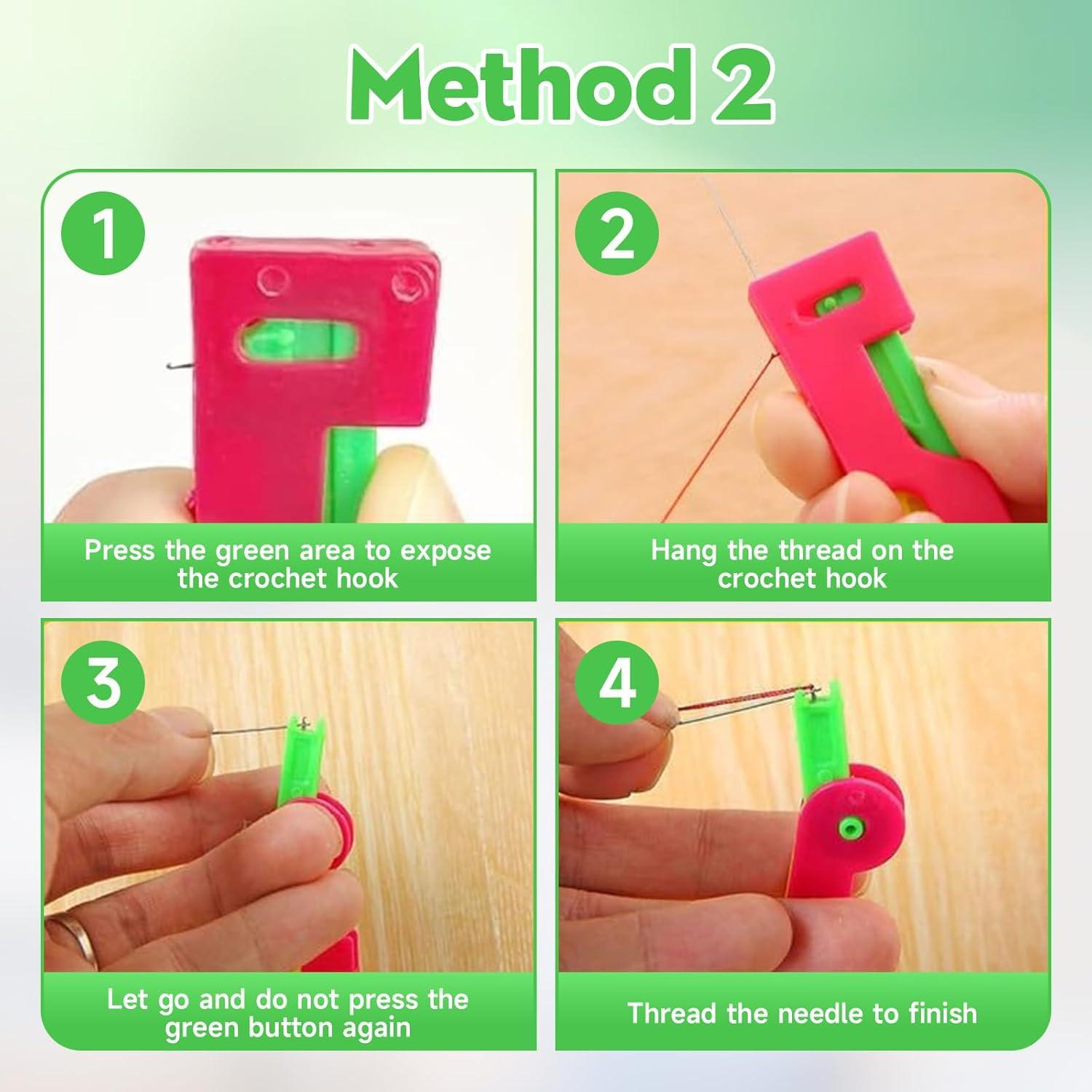 Enhebrador Automático de Agujas Eadwe - 3 PCS, Fácil Uso