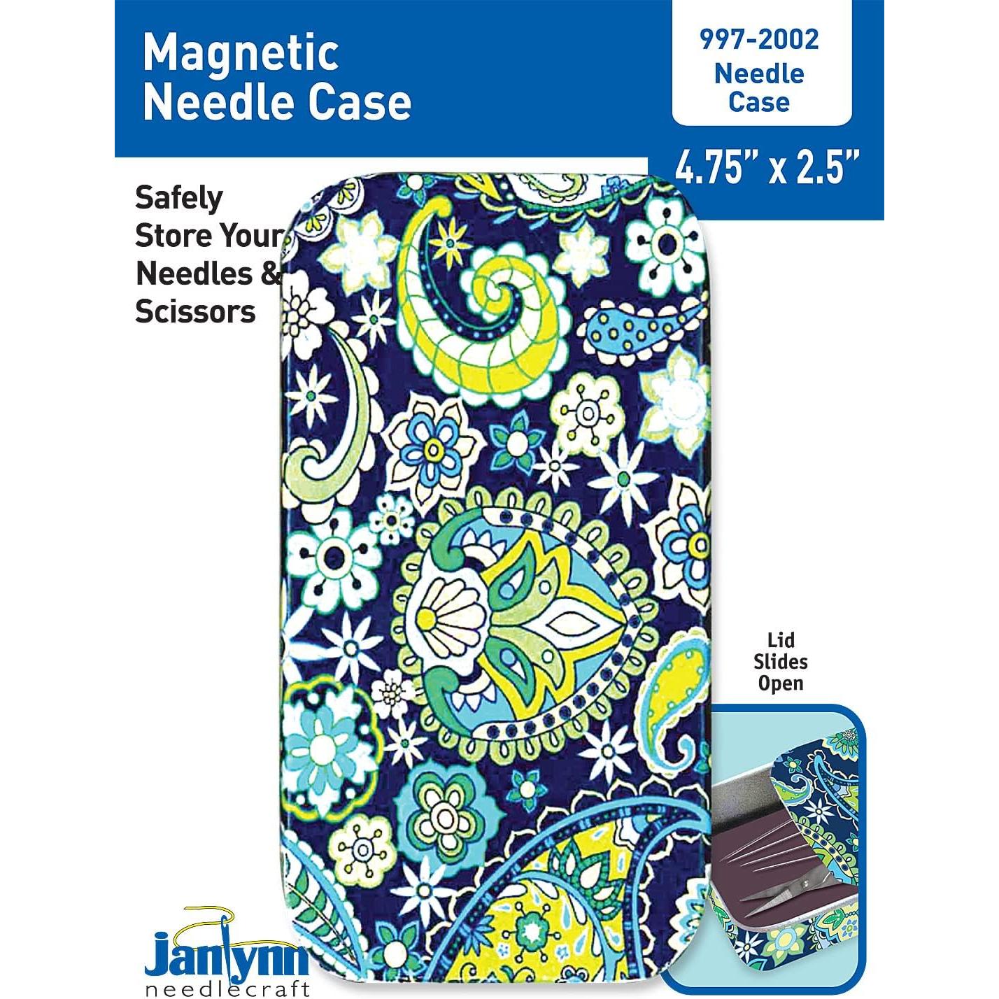 Caja de Almacenamiento Magnética Janlynn Paisley Azul 12.1x6.4 cm