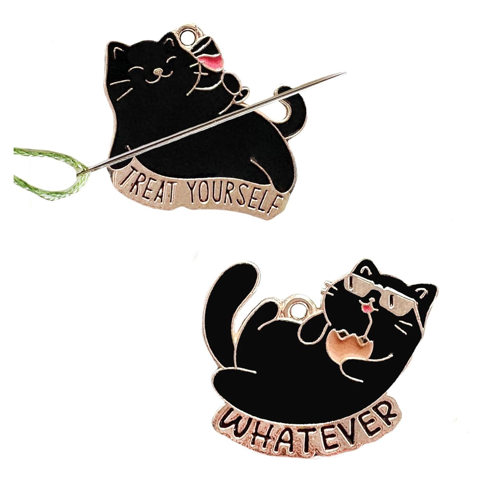 Guardador Magnético de Agujas Gatos 2 Piezas para Bordado