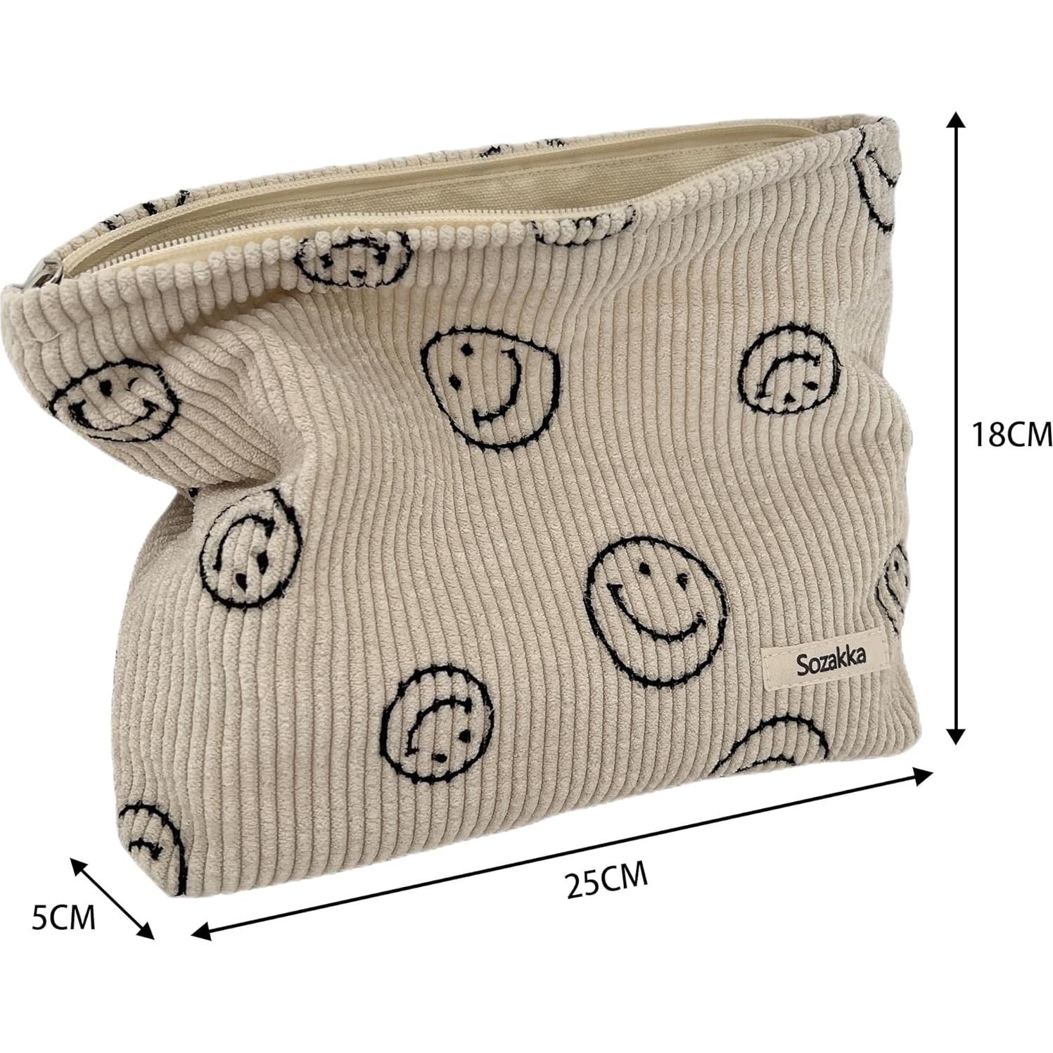 Bolsa Cosmética de Pana Estética para Mujeres - 25x18cm