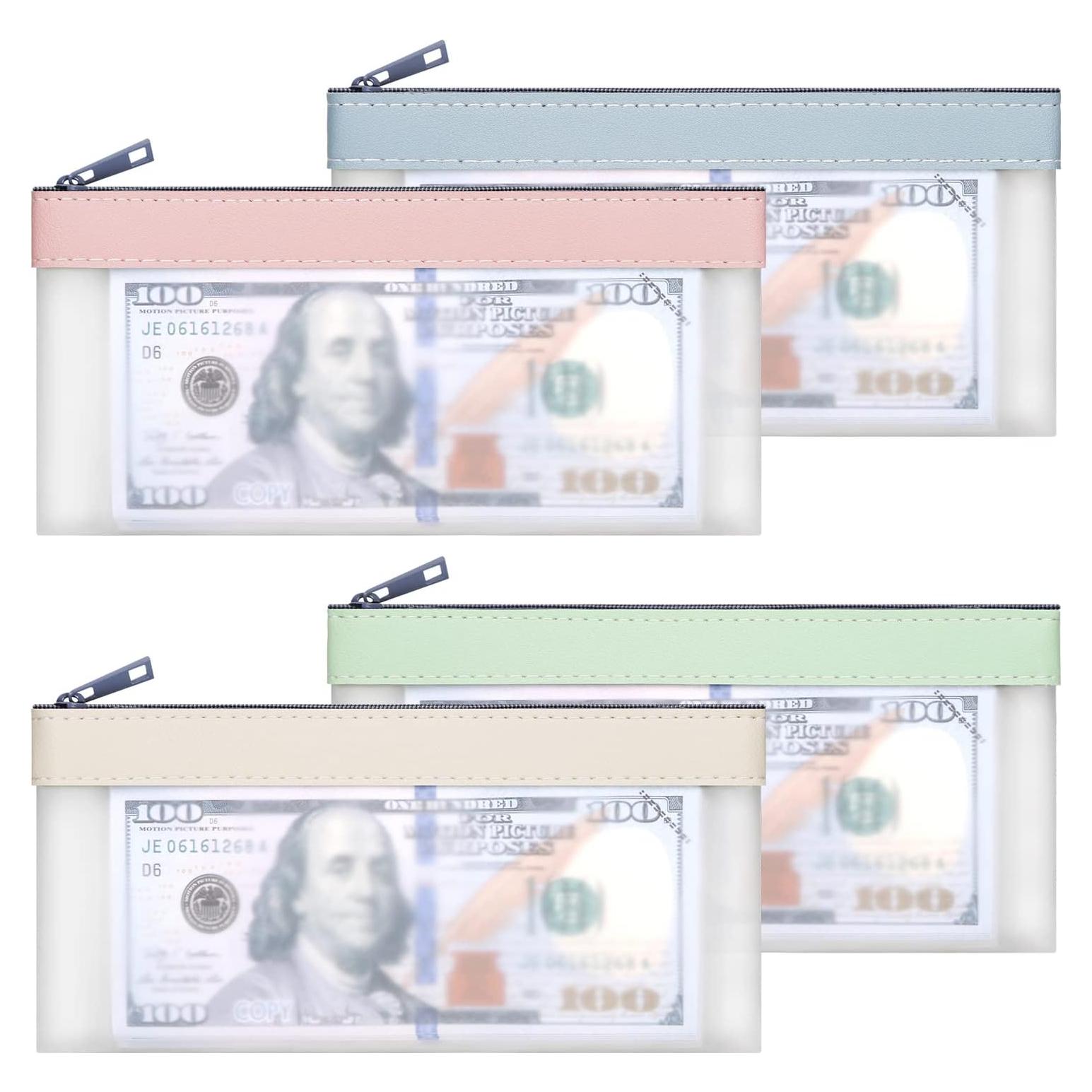 Juego de 4 Bolsas de Dinero VOCHIC 19.3x9.4cm A Prueba de Agua