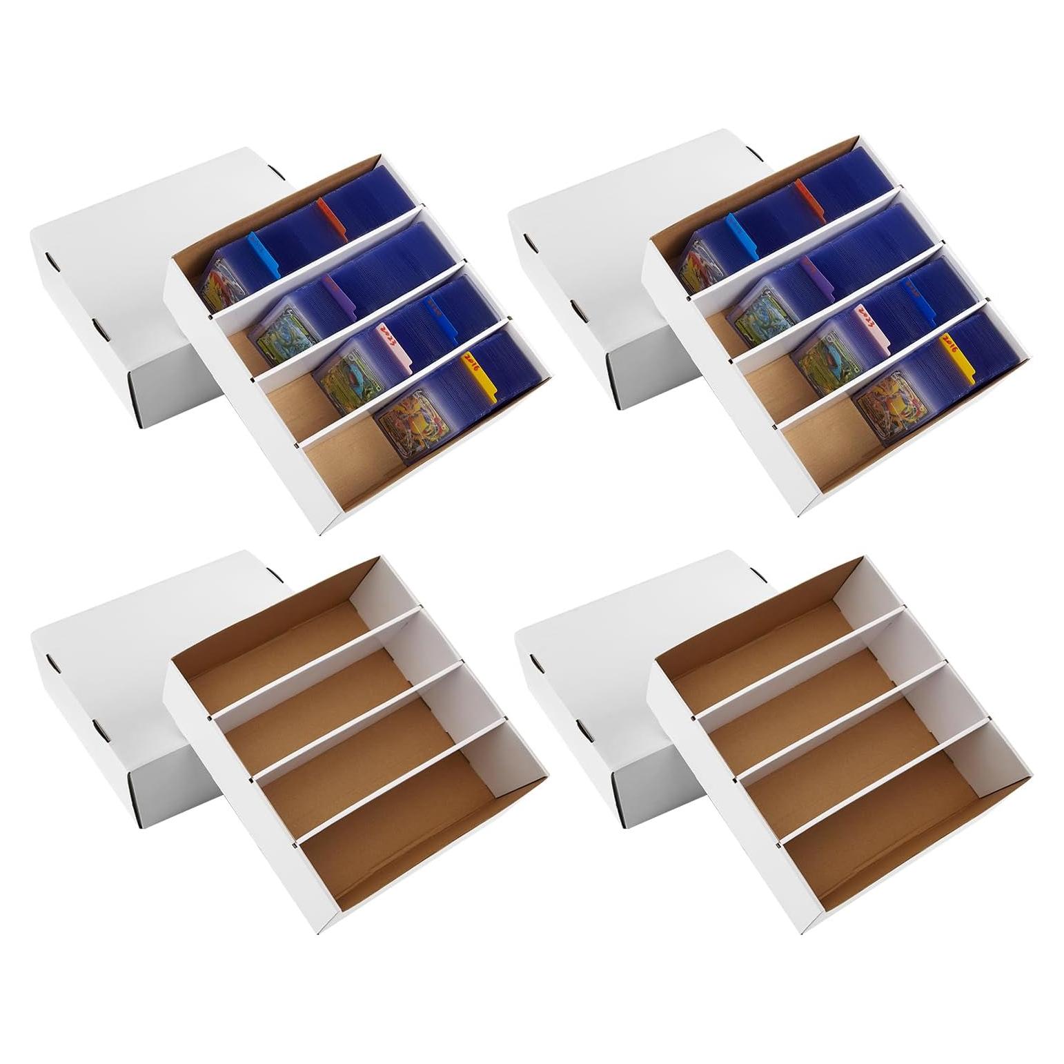 Paquete de 4 cajas de almacenamiento de tarjetas Bentoward