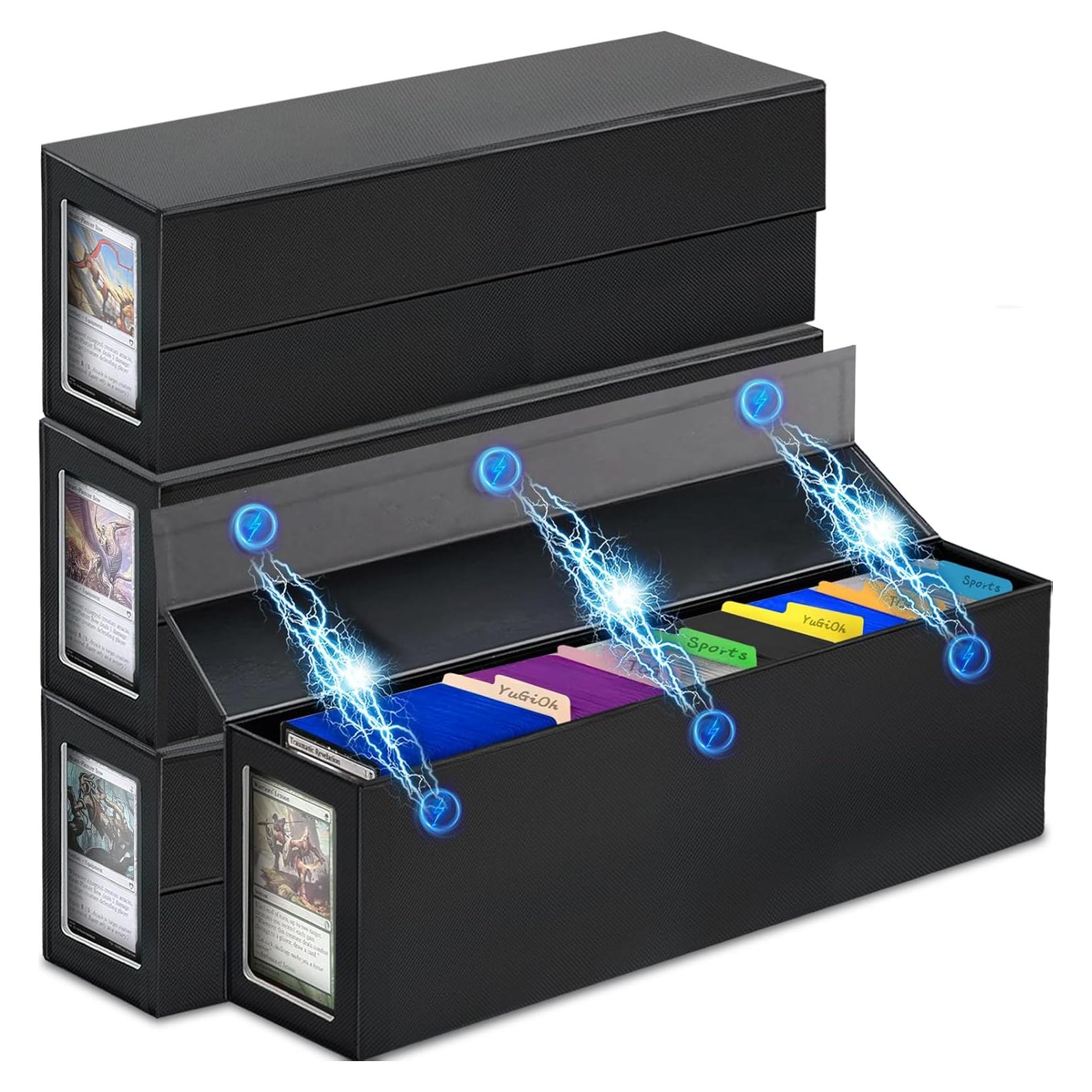 Caja de Almacenamiento de Cartas Coleccionables Swaitee Negra 4 Paquete