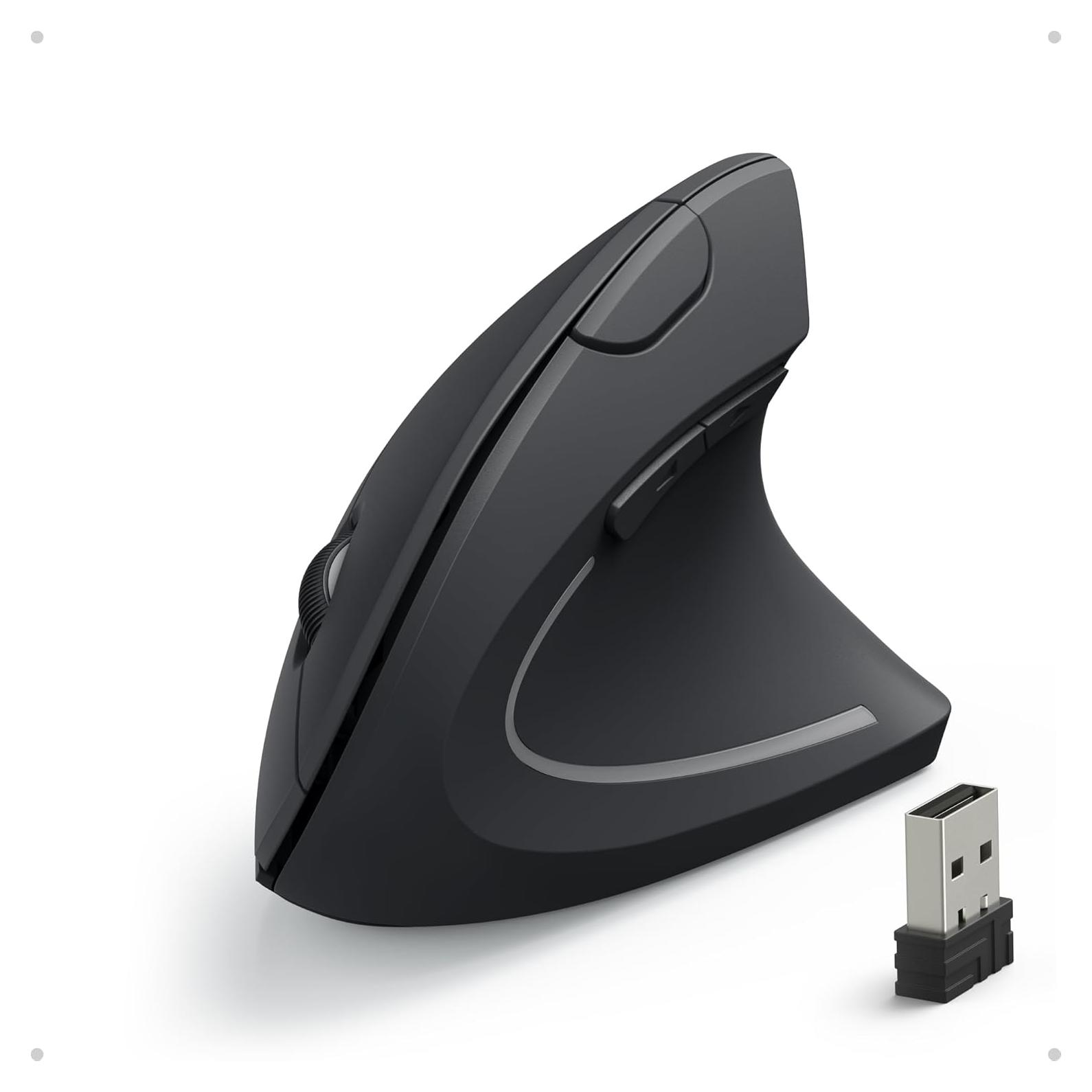 Ratón Óptico Vertical Ergonómico Inalámbrico Anker 2.4G 800-1600 DPI