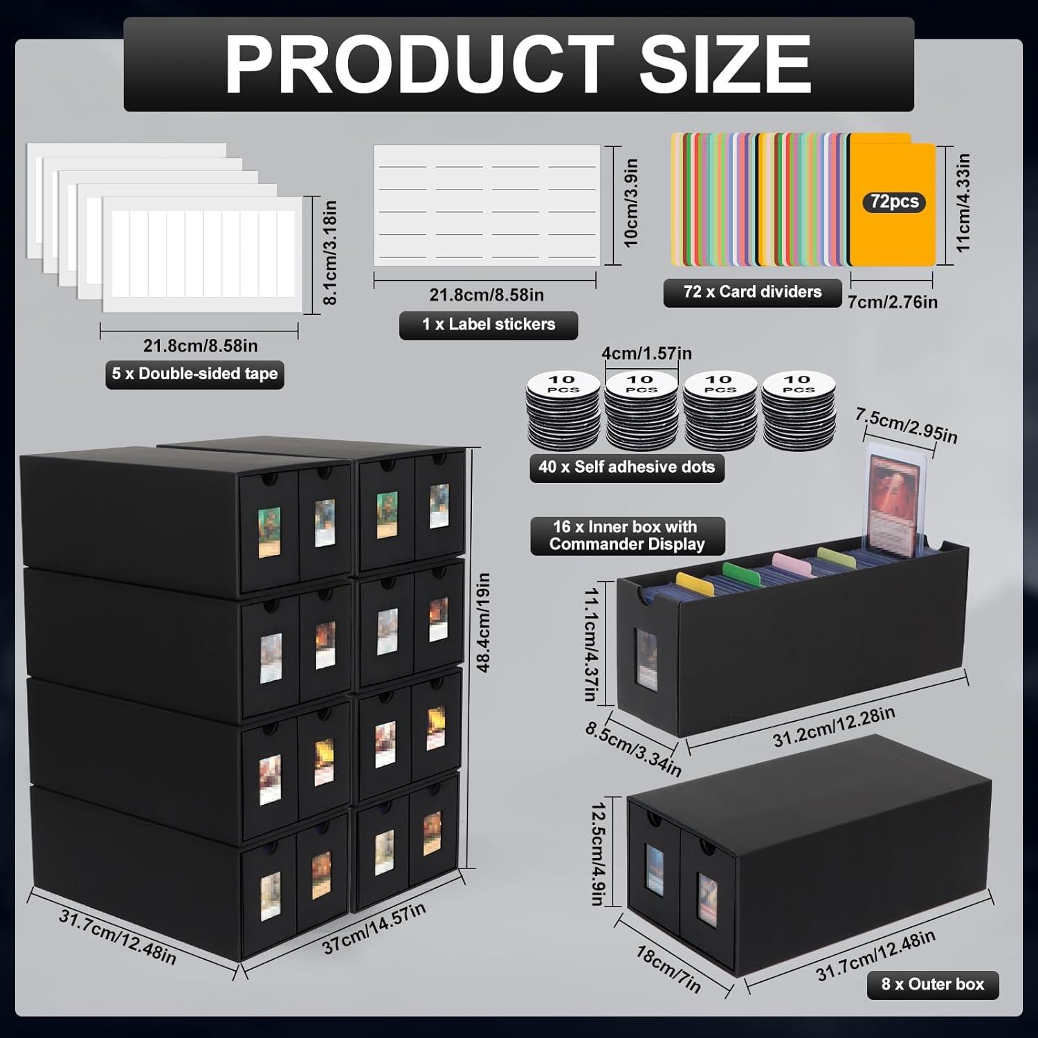 Caja de Almacenamiento para Tarjetas aopule Tcb14000, 8 Unidades