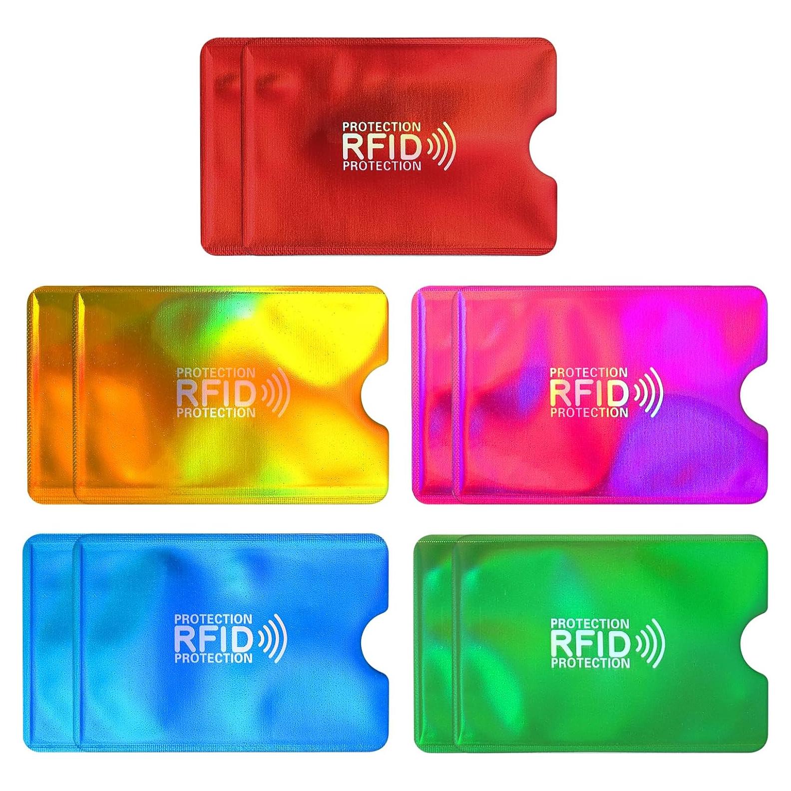 10 Fundas Bloqueadoras RFID Yuanchu para Tarjetas de Crédito