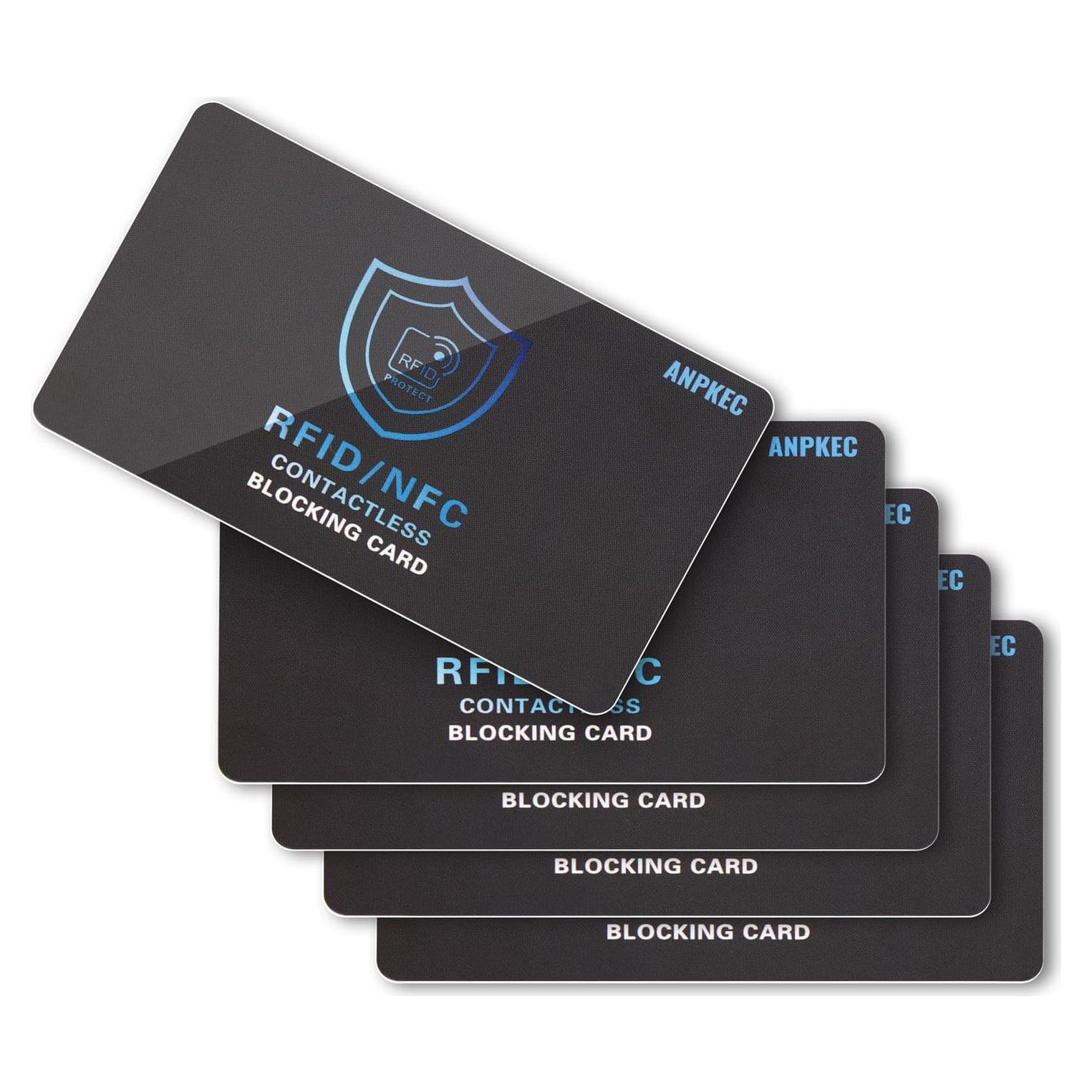 Tarjeta de Bloqueo RFID ANPKEC - Protección Pasaporte y Tarjetas - Paquete de 5