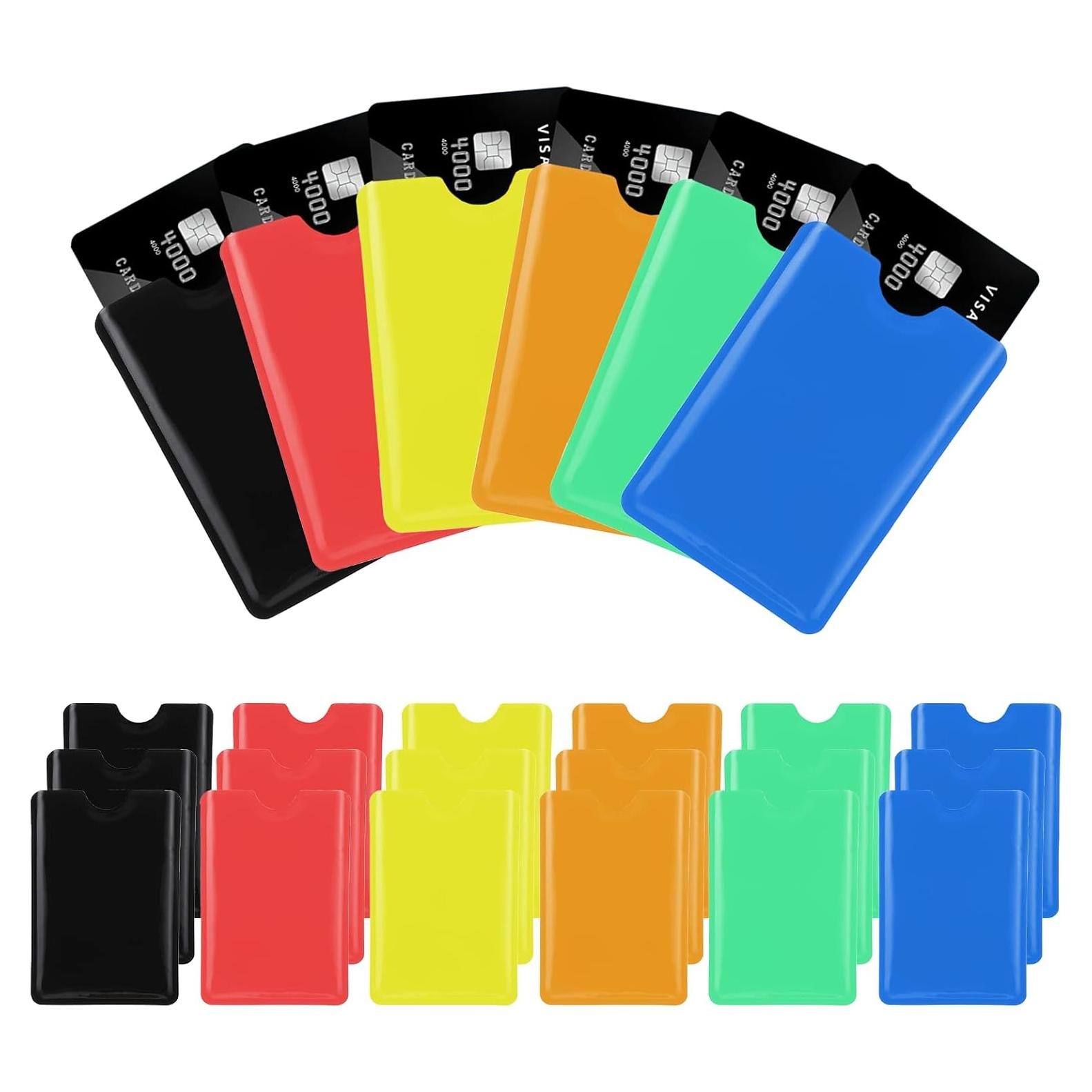 24 Fundas Bloqueadoras RFID para Tarjetas de Crédito - Colores Brillantes