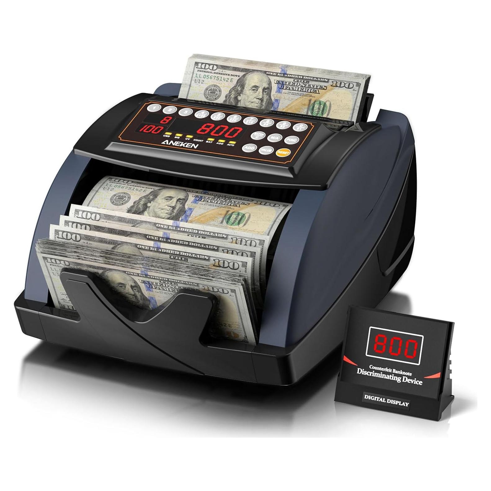 Contador de Dinero Aneken DC002 con Detección de Billetes Falsos
