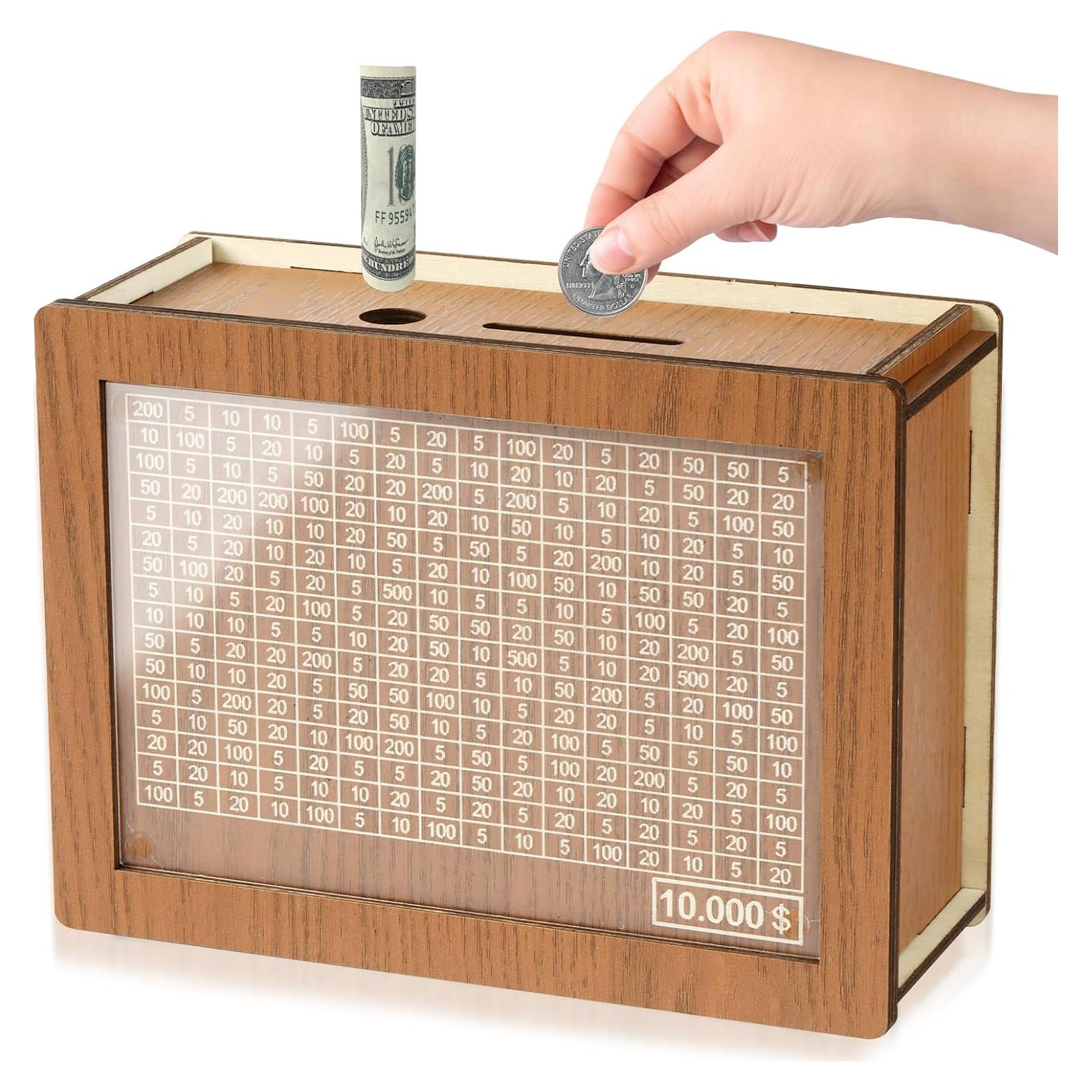 Caja de Ahorros Digital de Madera CVLDM 10,000 - 20.1x15x7.9 cm