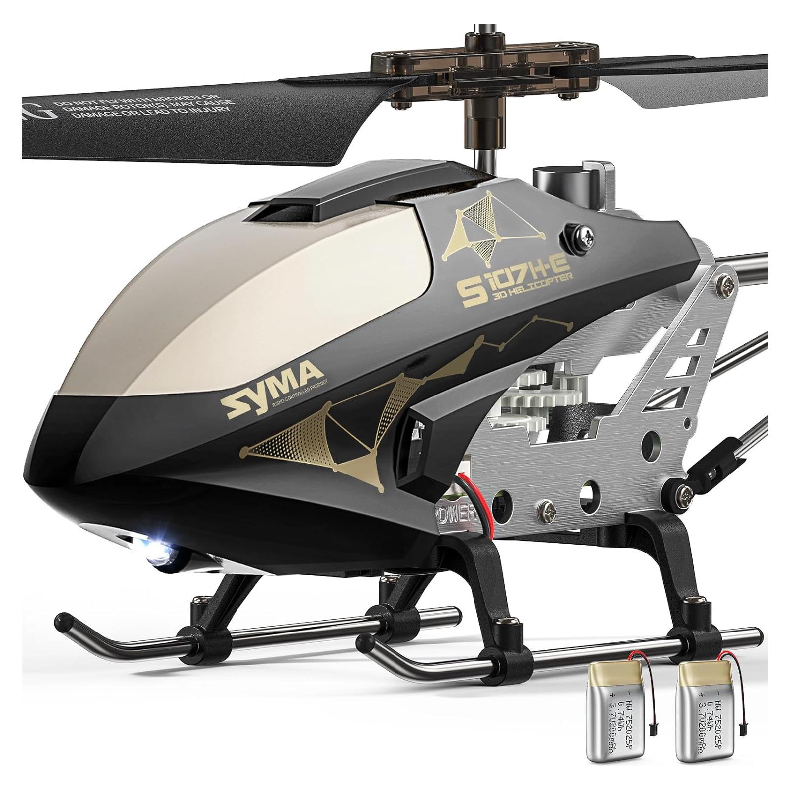 Helicóptero RC SYMA S107H con 2 Baterías y Estabilizador