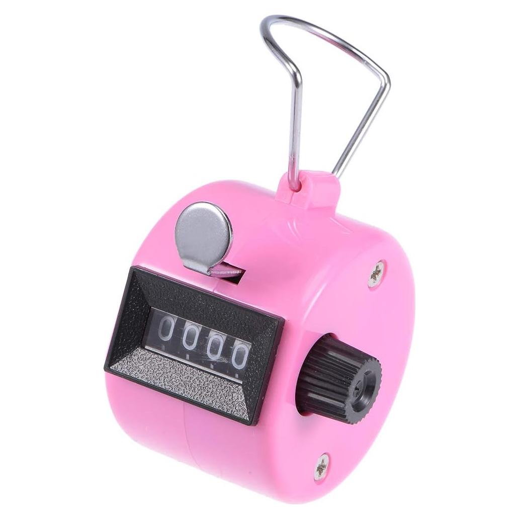 Contador mecánico de clics uxcell 9999 rosa sin batería