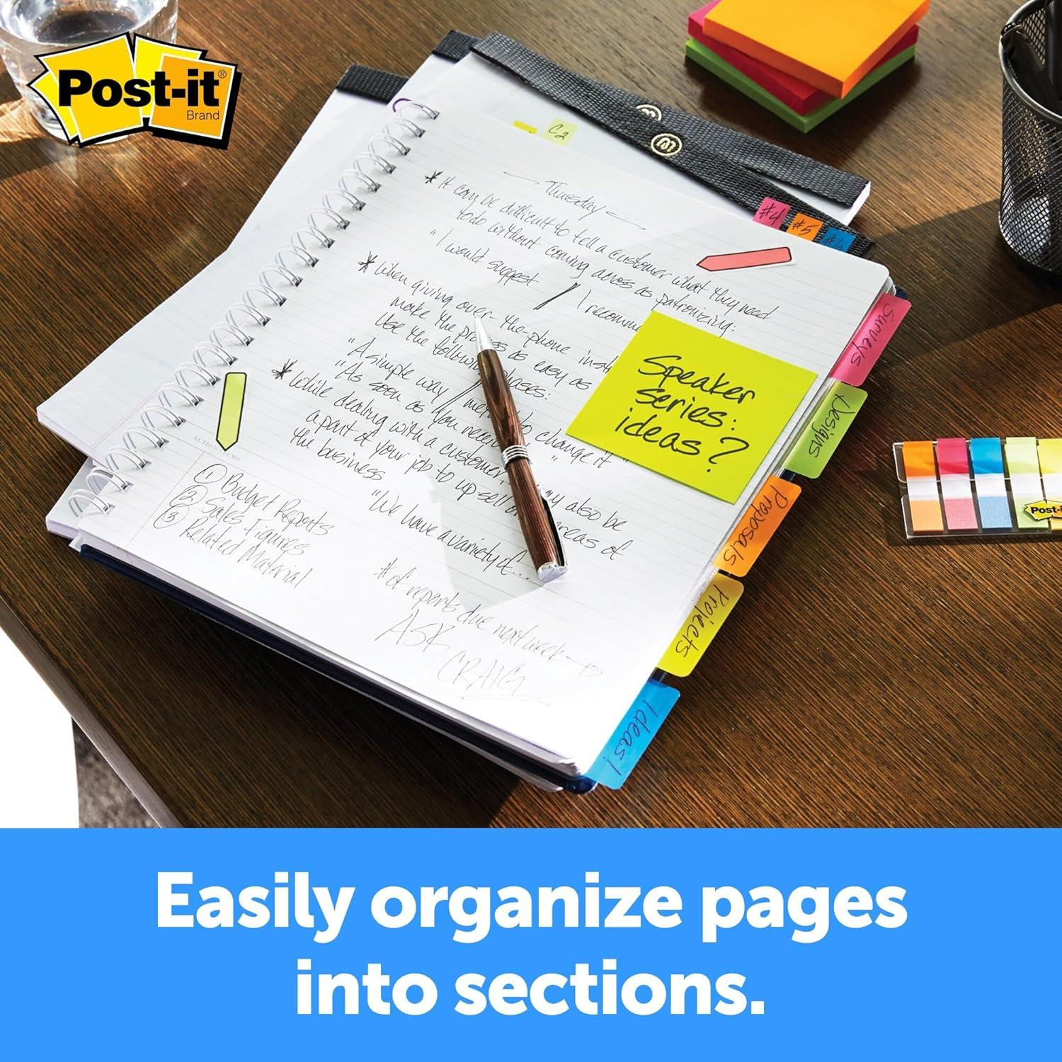 Pestañas Post-it 5 cm Colores Primarios 24 Pestañas 3M