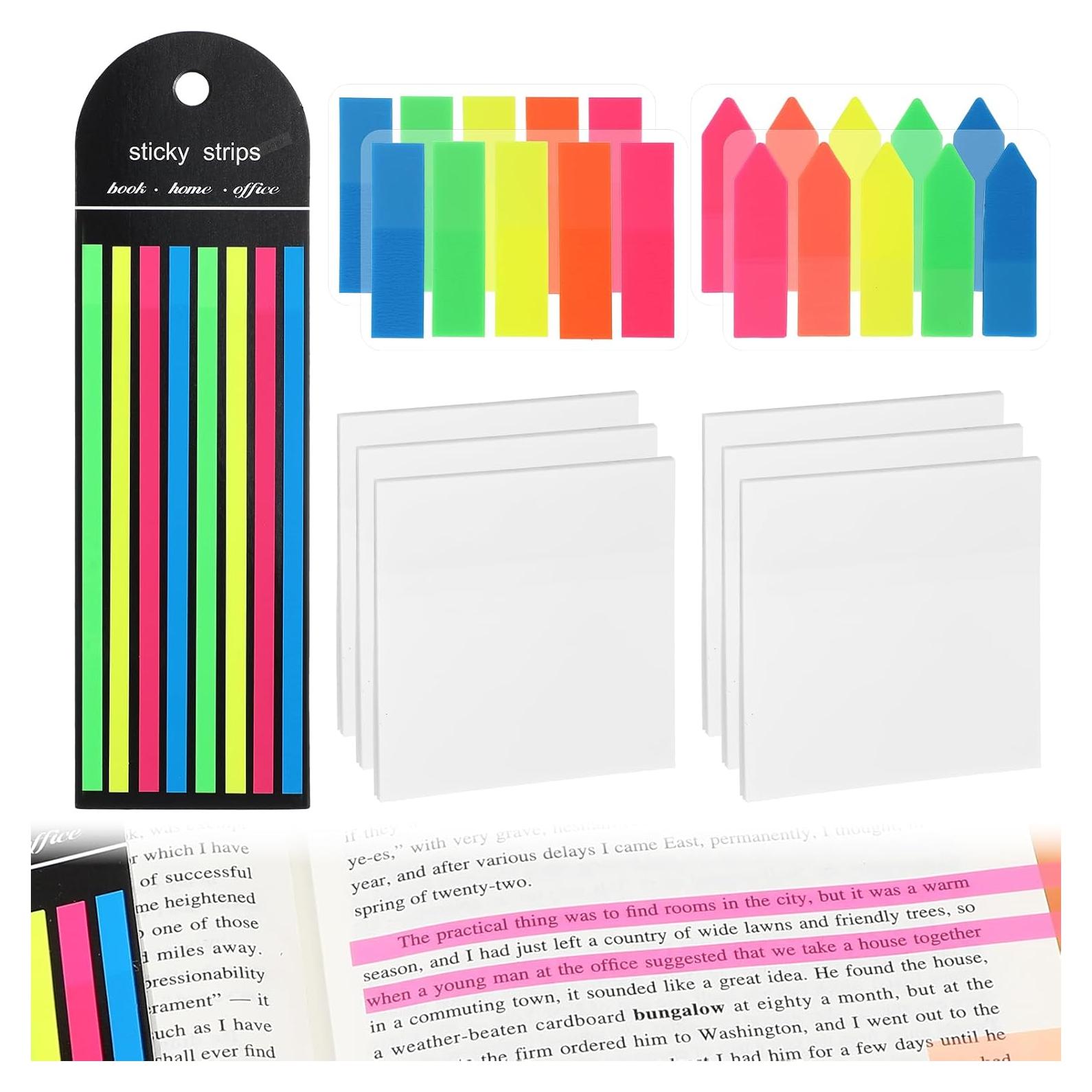 Juego de Notas Adhesivas Transparentes EupHHonycs 960 Piezas