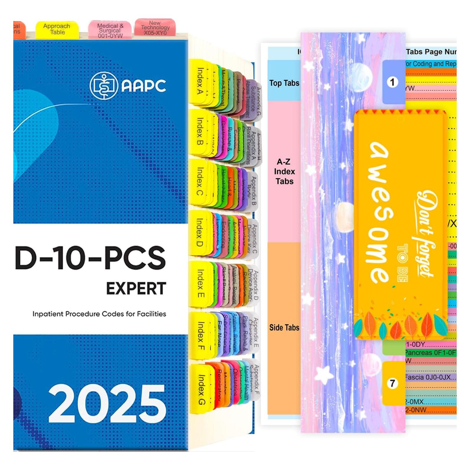 Pestañas Índice TINGYI para ICD-10-PCS 2025 - 84 Pestañas PVC