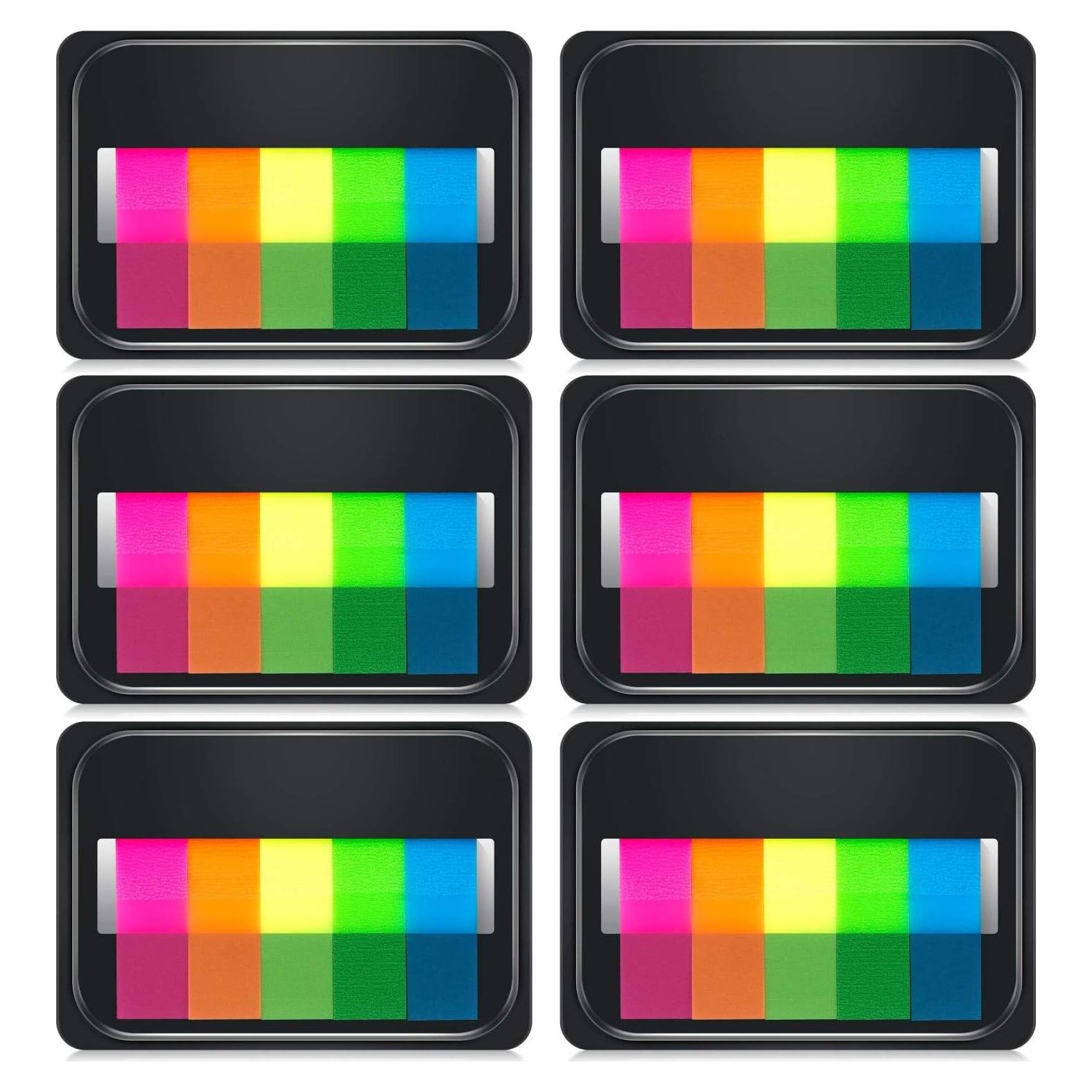 600 Piezas Marcadores de Página Neón Onwon, 5 Colores