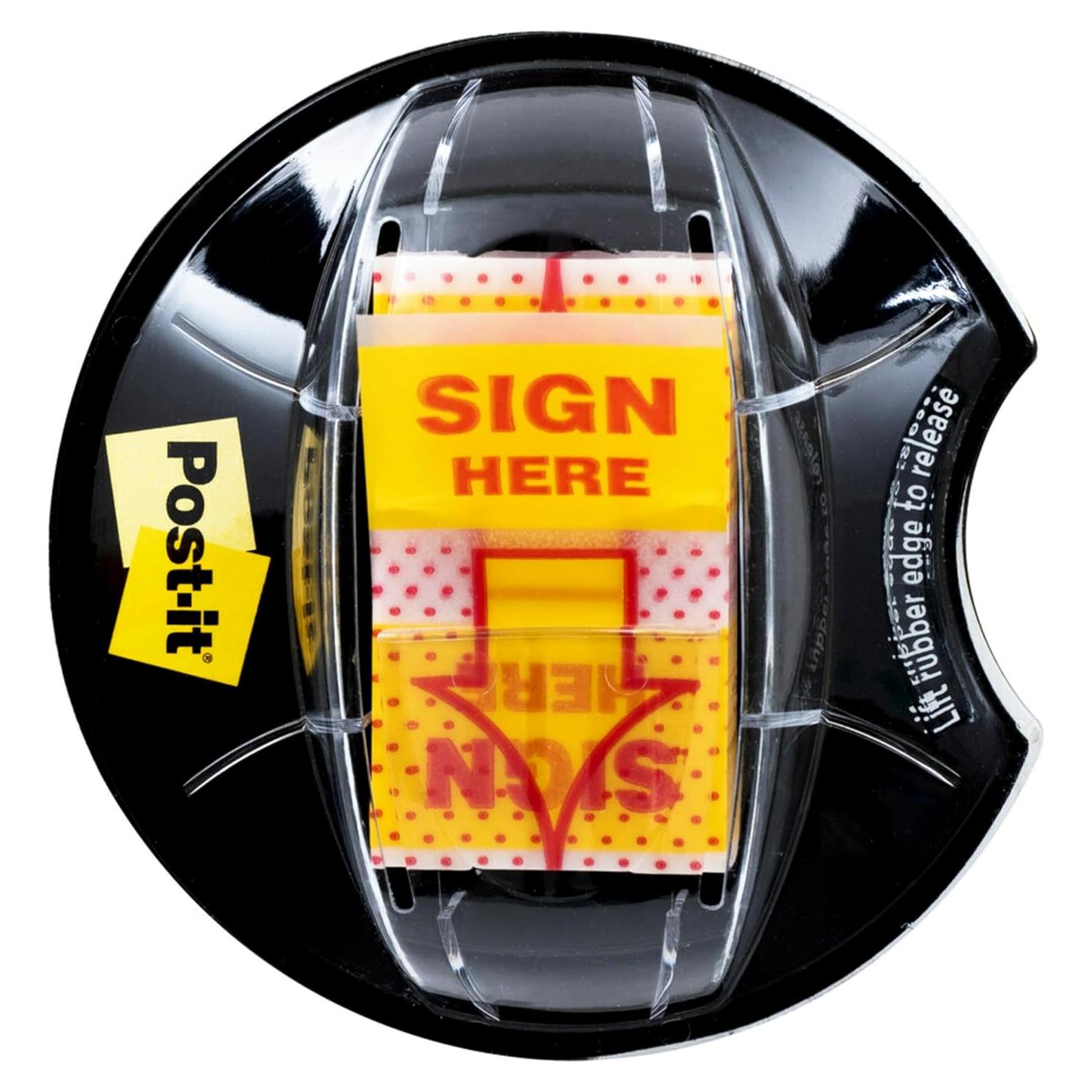 Banderas Post-it Amarillo 200 Unidades Firmar Aquí 3M