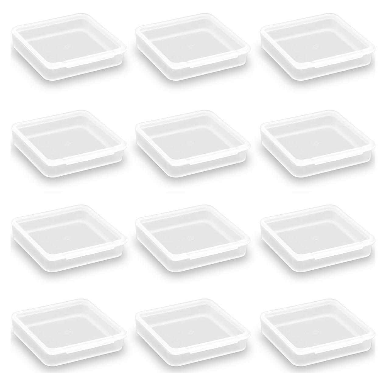 Caja Organizadora Cuadrada Transparente Farmer Mani - 12 Unidades