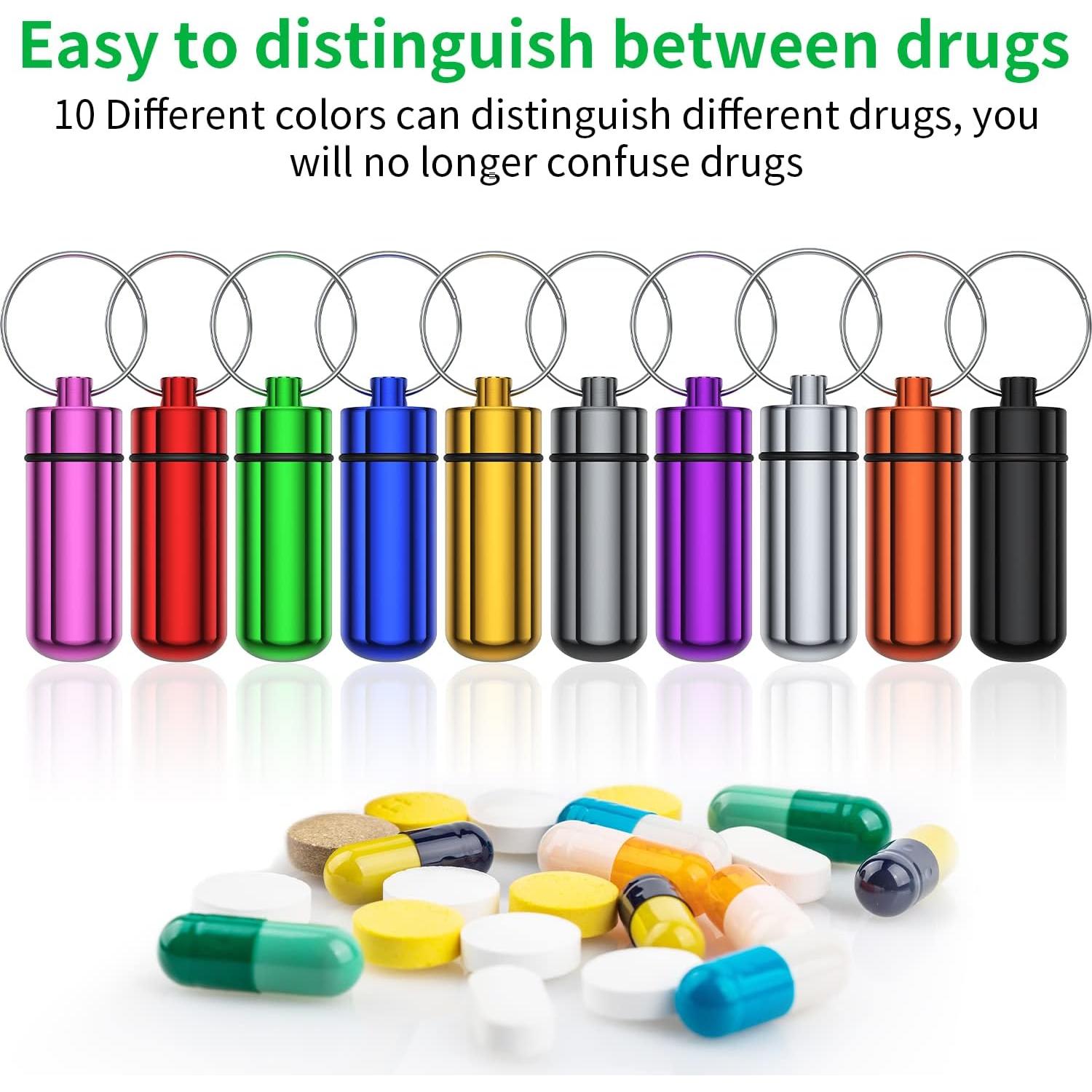 Estuche portátil para pastillas UVUBXT - Paquete de 10 colores