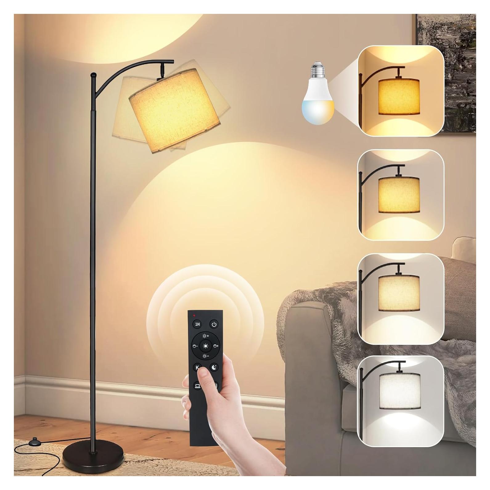 Lámpara de Pie LED Mukuxin 12W Dimmable con Control Remoto