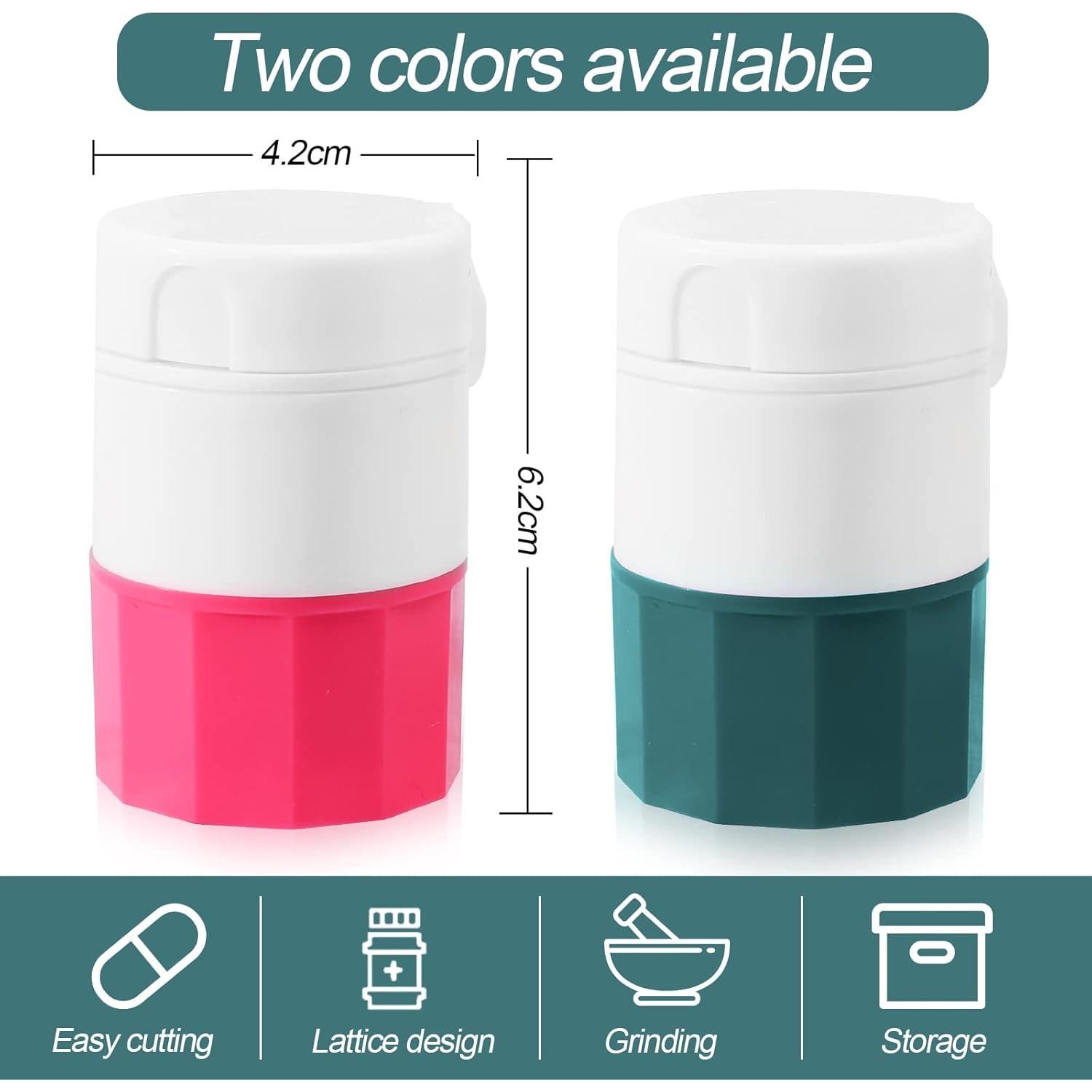 Molinillo y Triturador de Pastillas SZREDU 4 en 1 Rosa