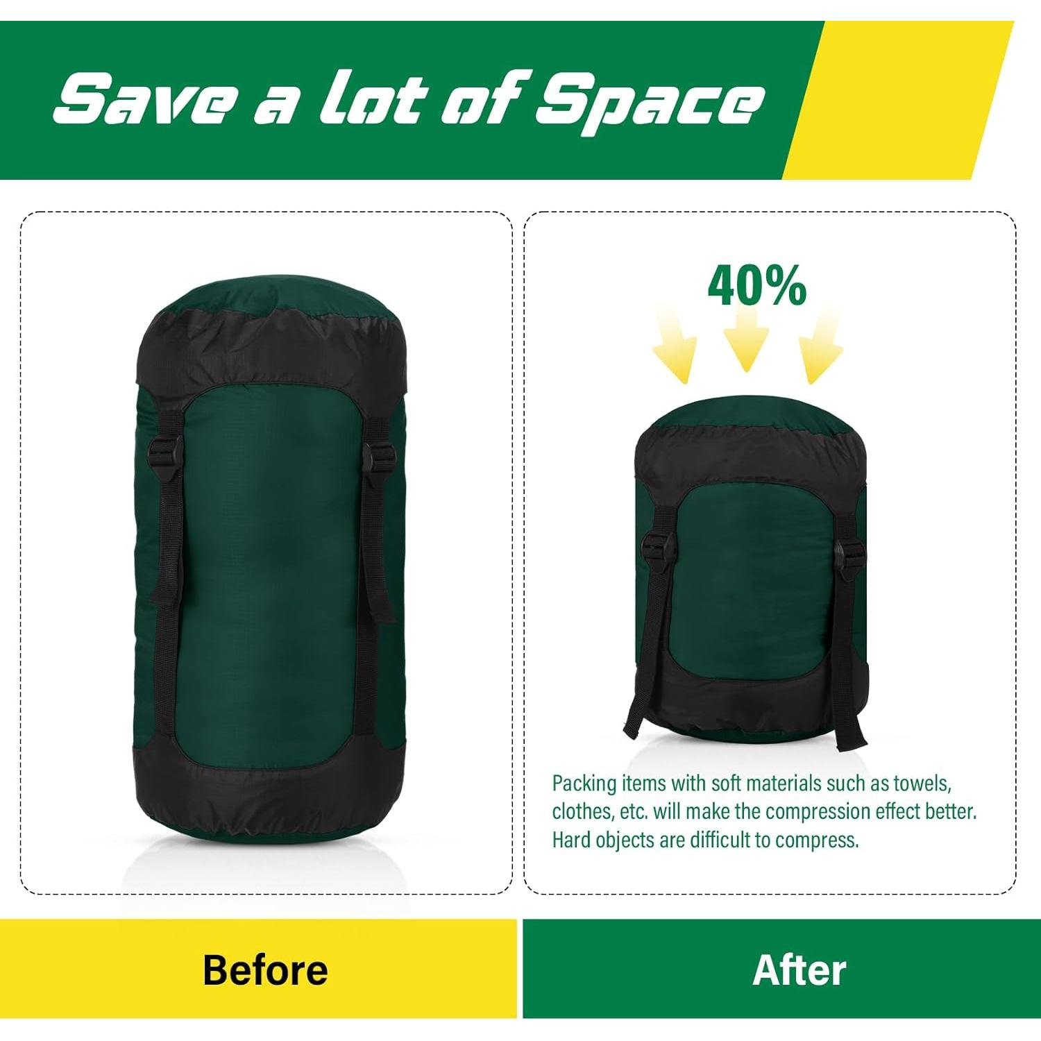 5 Sacos de Compresión GliCraft 20L Impermeables para Mochilas