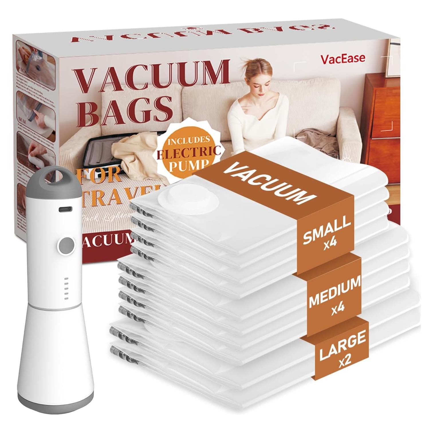 Bolsas de Almacenamiento al Vacío Vacbird - 10 Piezas con Bomba