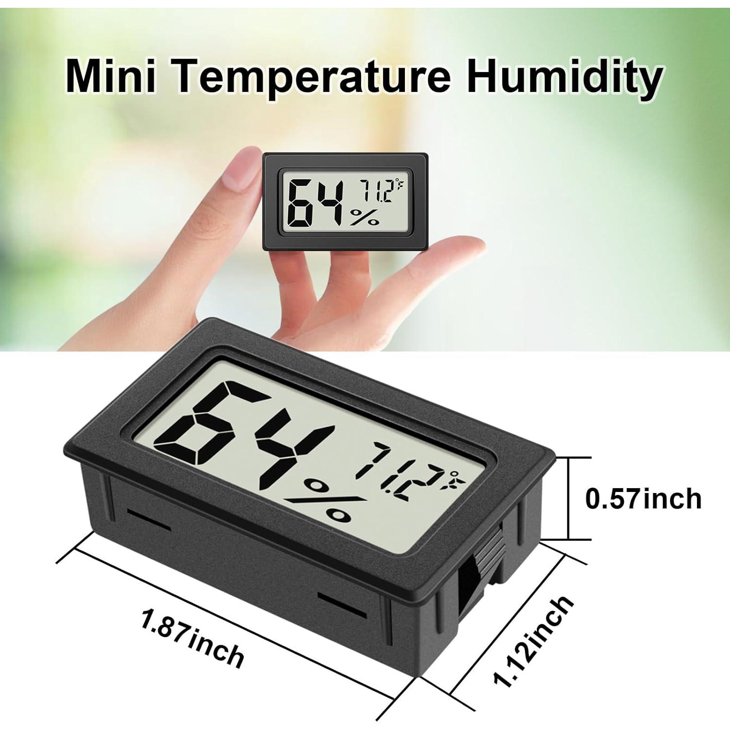 Paquete de 6 Mini Higrómetros Digitales ANFBYOH - Medidor de Humedad y Temperatura Interior