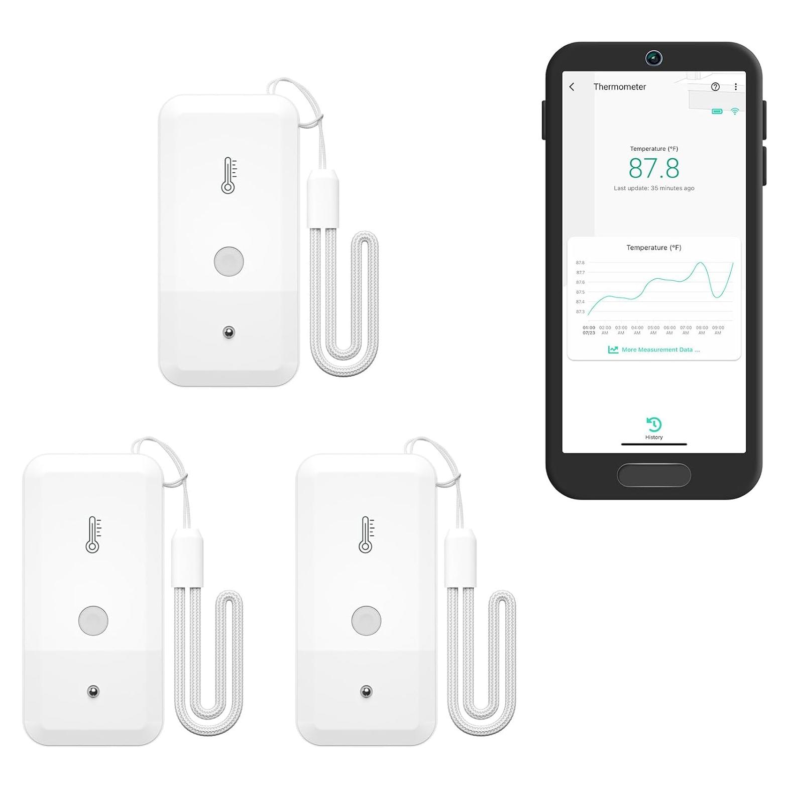 Termómetro Inteligente YoLink 3-Pack Inalámbrico LoRa