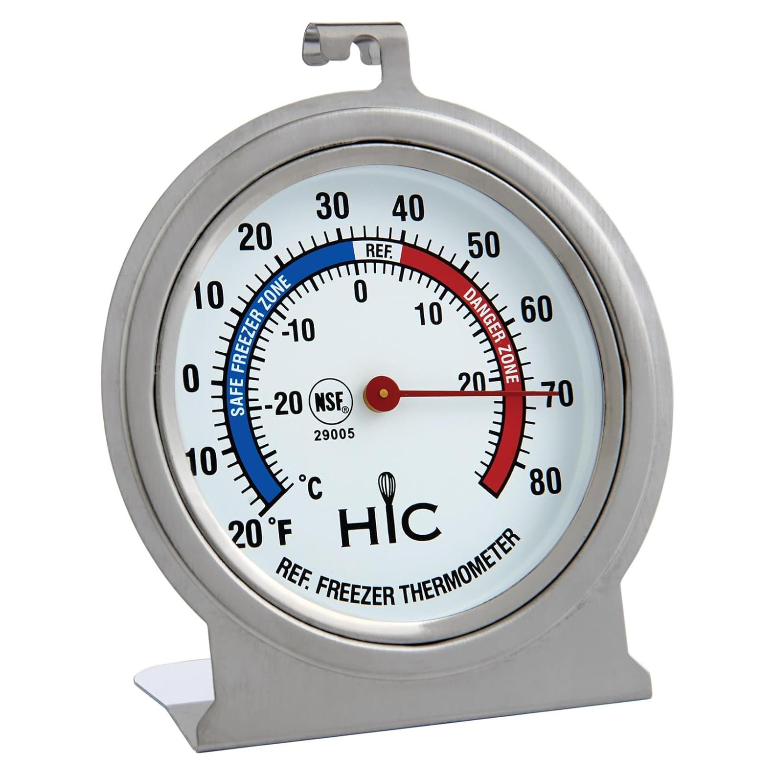 Termómetro de Refrigerador y Congelador HIC 2.5" Acero Inoxidable