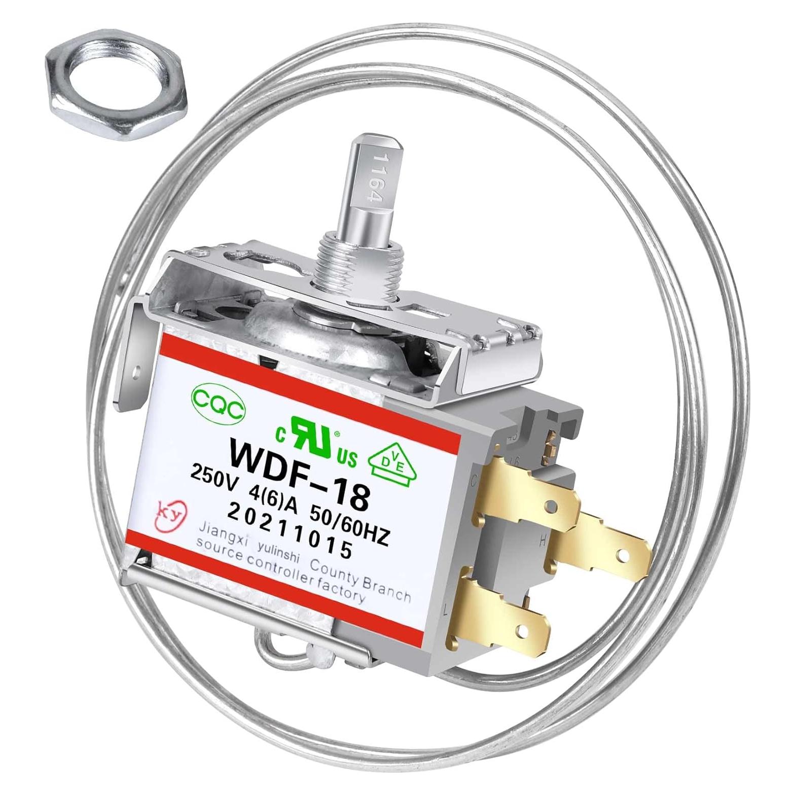 Termostato Universal de Mini Nevera Hoseup WDF-18 250V 3 Pines