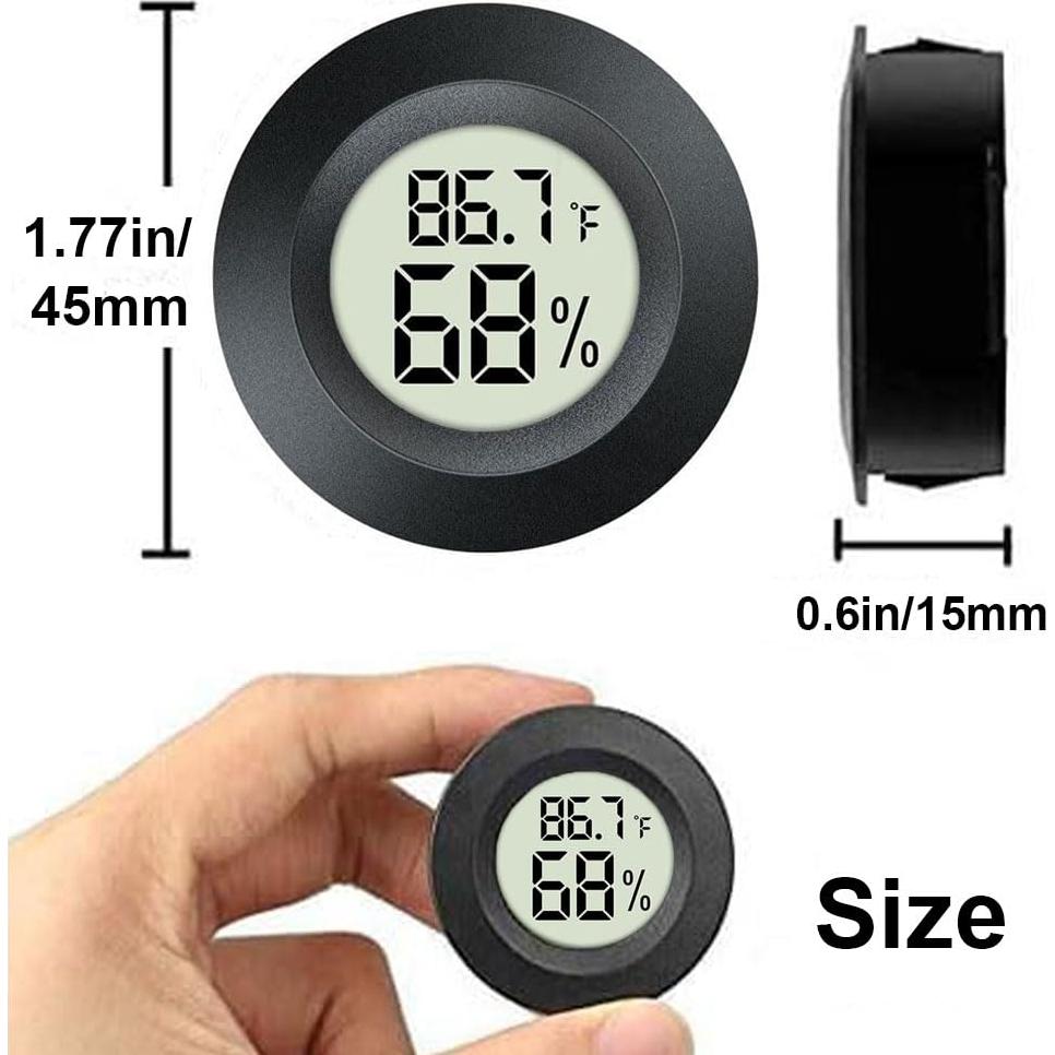 Paquete de 2 Higrómetros Digitales MEGGSI para Interior