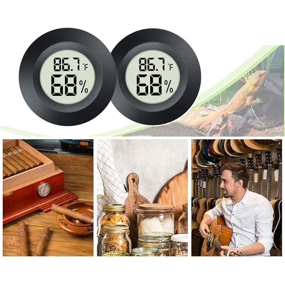 Paquete de 2 Higrómetros Digitales MEGGSI para Interior